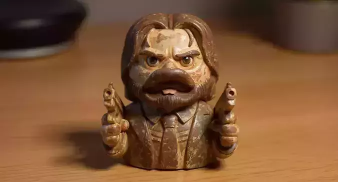 Rubber Duck - John Wick statue - 3d print