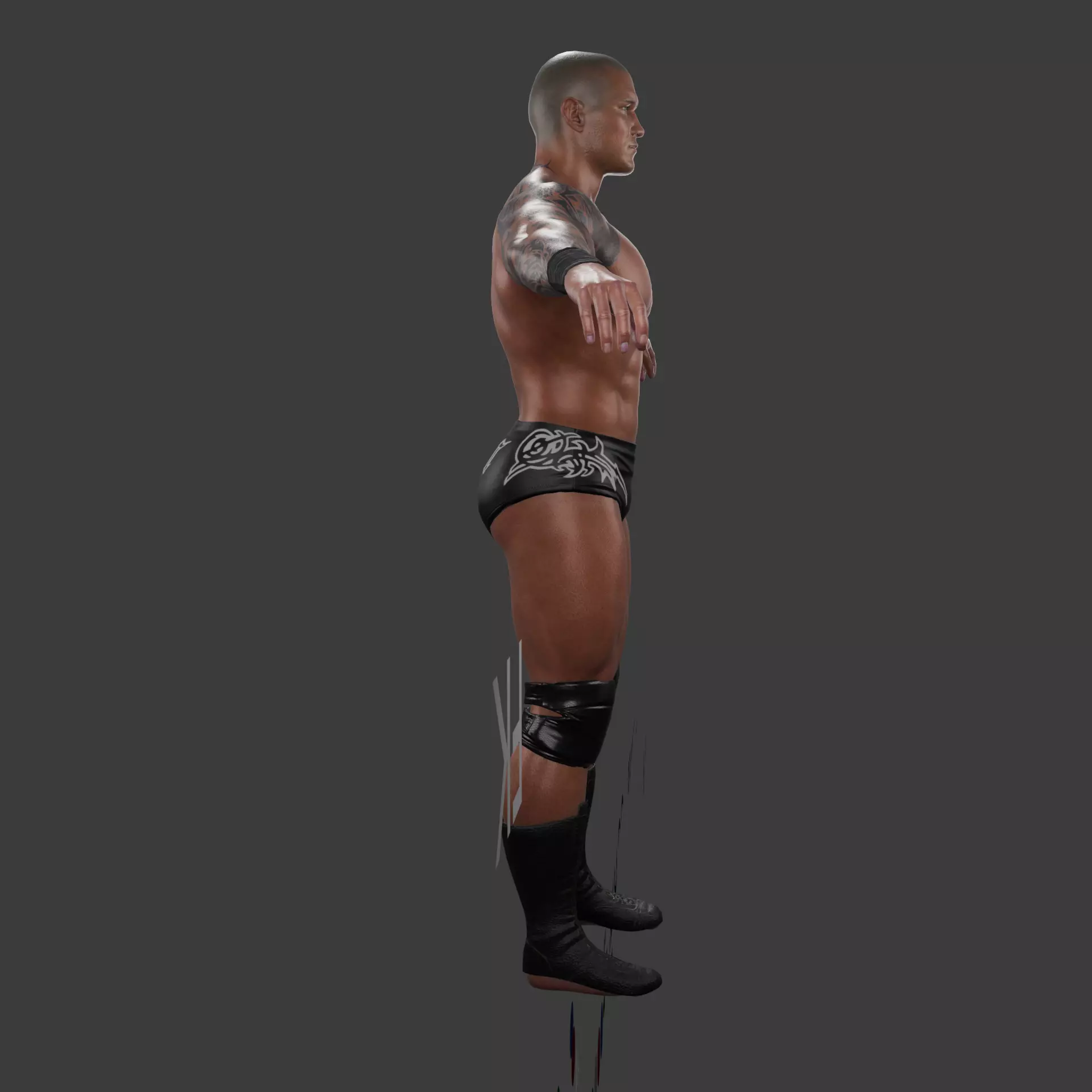Randy Orton Parody Low-poly 3D model_2