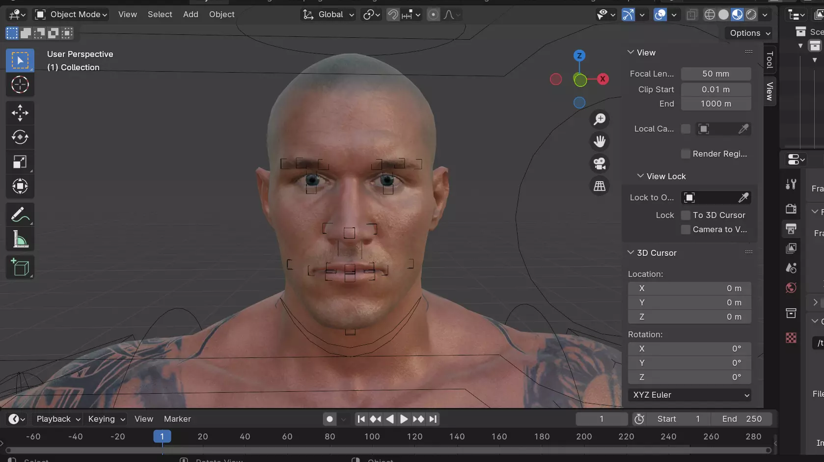 Randy Orton Parody Low-poly 3D model_10