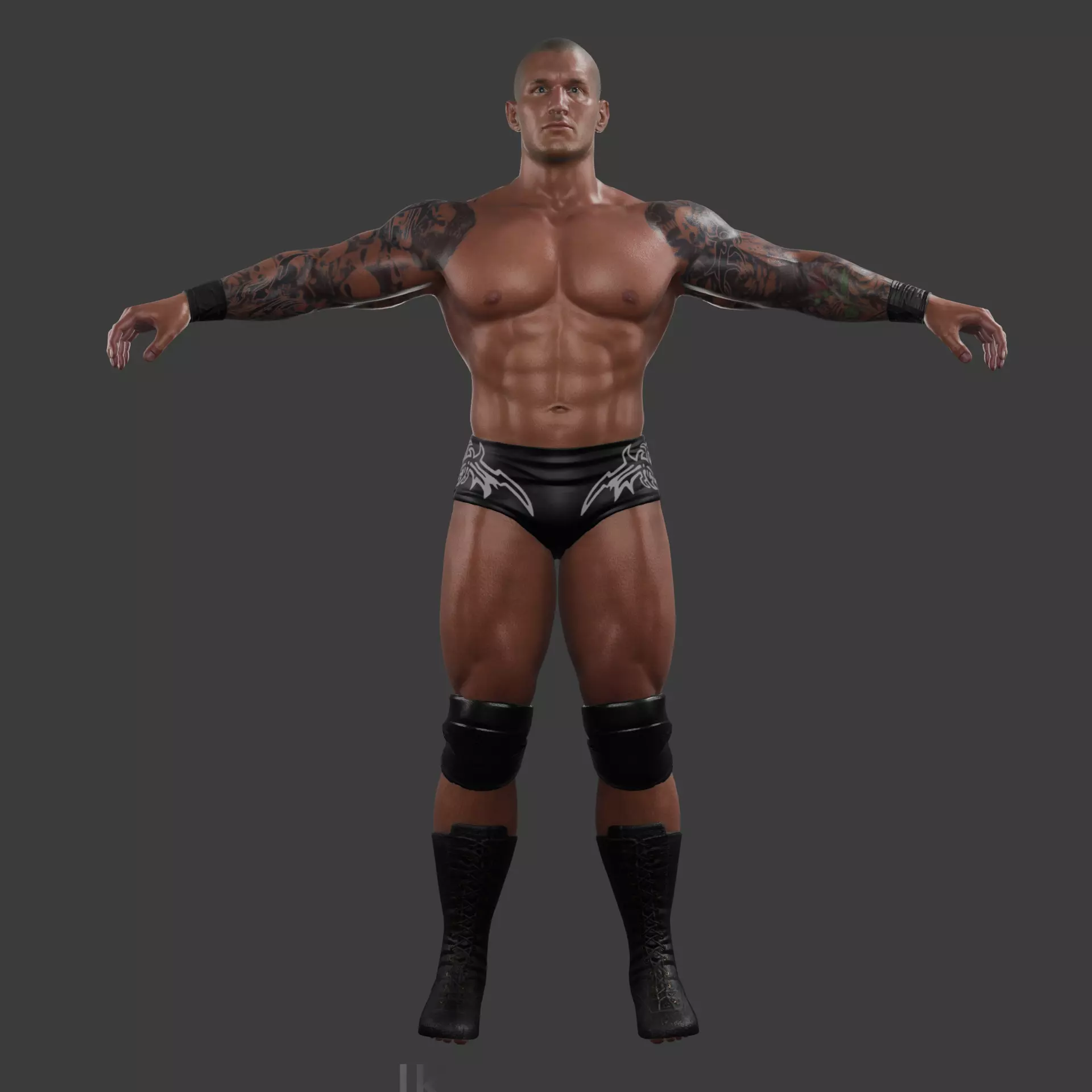 Randy Orton Parody Low-poly 3D model_1