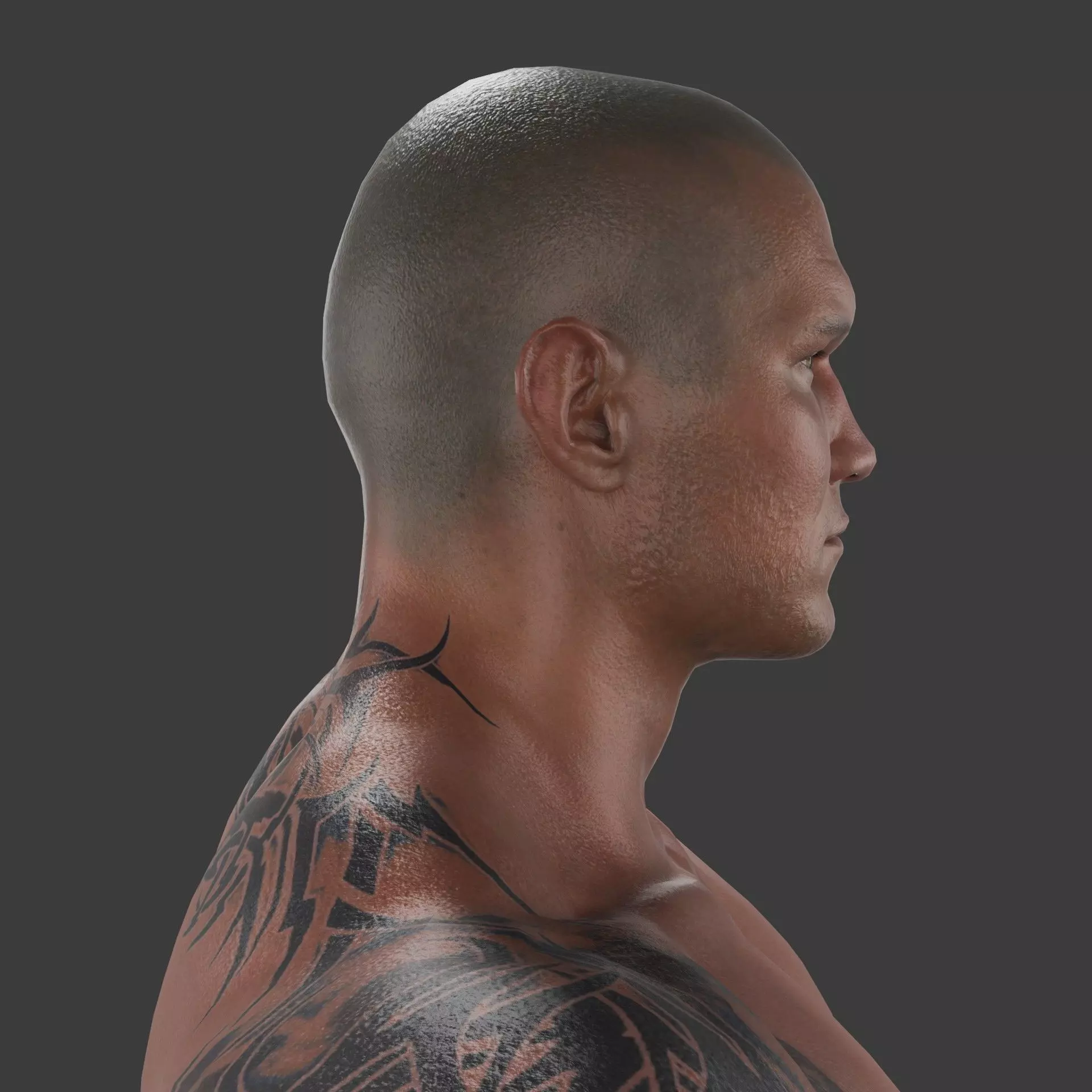 Randy Orton Parody Low-poly 3D model_6