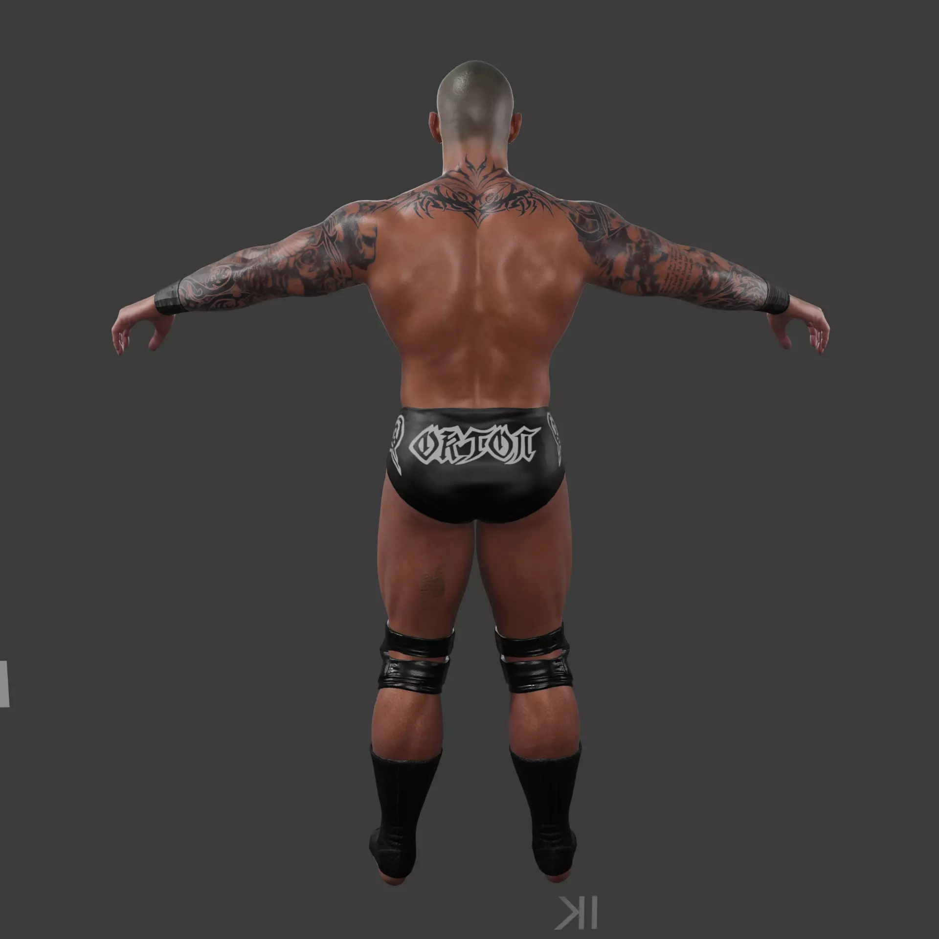 Randy Orton Parody Low-poly 3D model_3