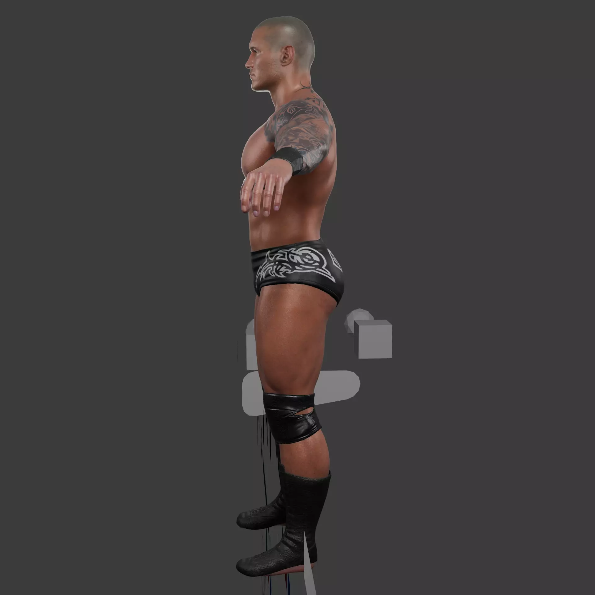Randy Orton Parody Low-poly 3D model_4