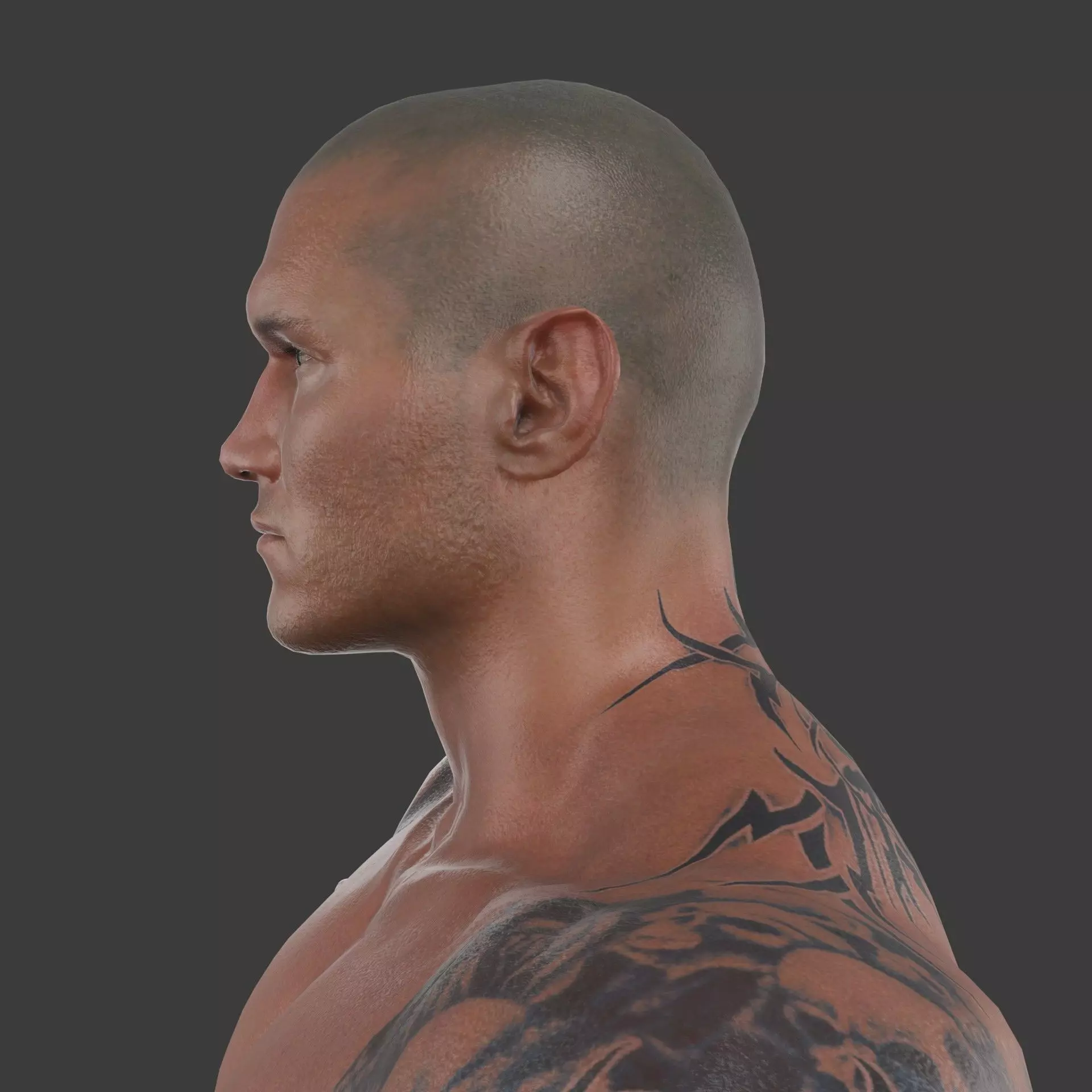 Randy Orton Parody Low-poly 3D model_8