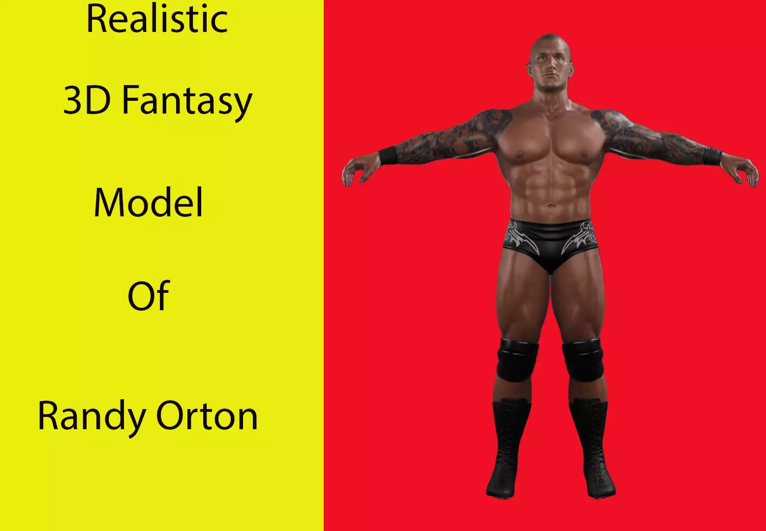 Randy Orton Parody Low-poly 3D model_0