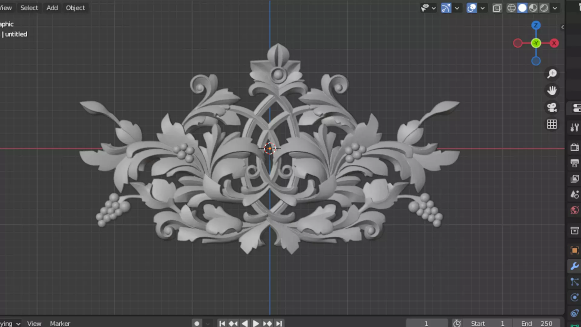 carved classic decorative ornament cnc 3d printing stl 39 3D model_5