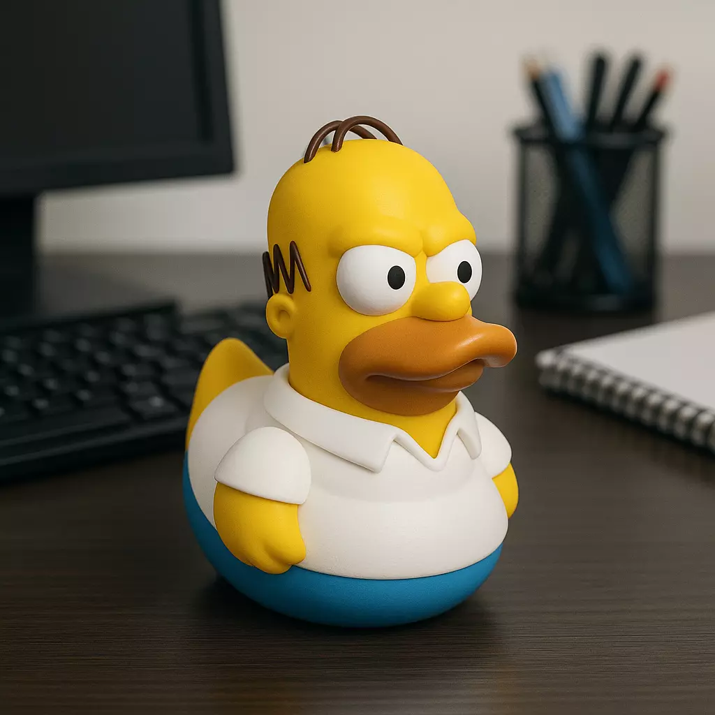 Rubber Duck - Homer Simpson model - 3d print 3D print model_0