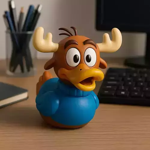 Rubber Duck - Bullwinkle deer model - 3d print