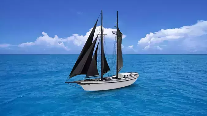 Sailing boat 3D print model
