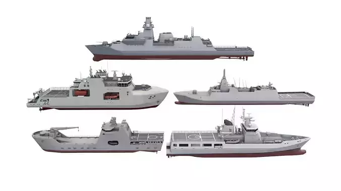 Warships 3D Model Collection
