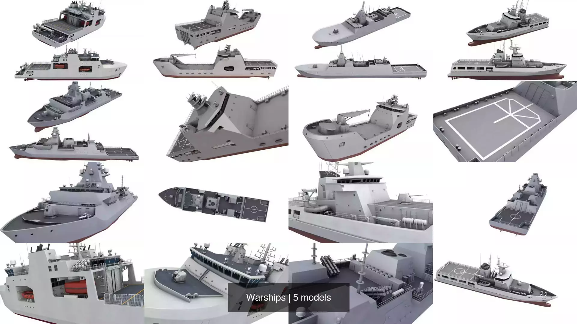 Warships 3D Model Collection_1