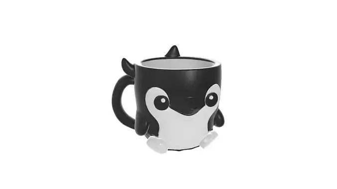 Cute Penguin Mug  Adorable Coffee Cup 3D print model
