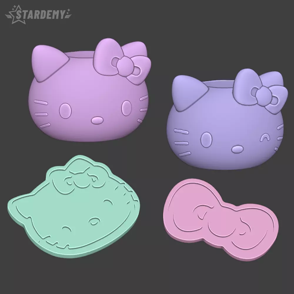 Hello Kitty Pen Holder Planter Fanart Sanrio 3D print model_10