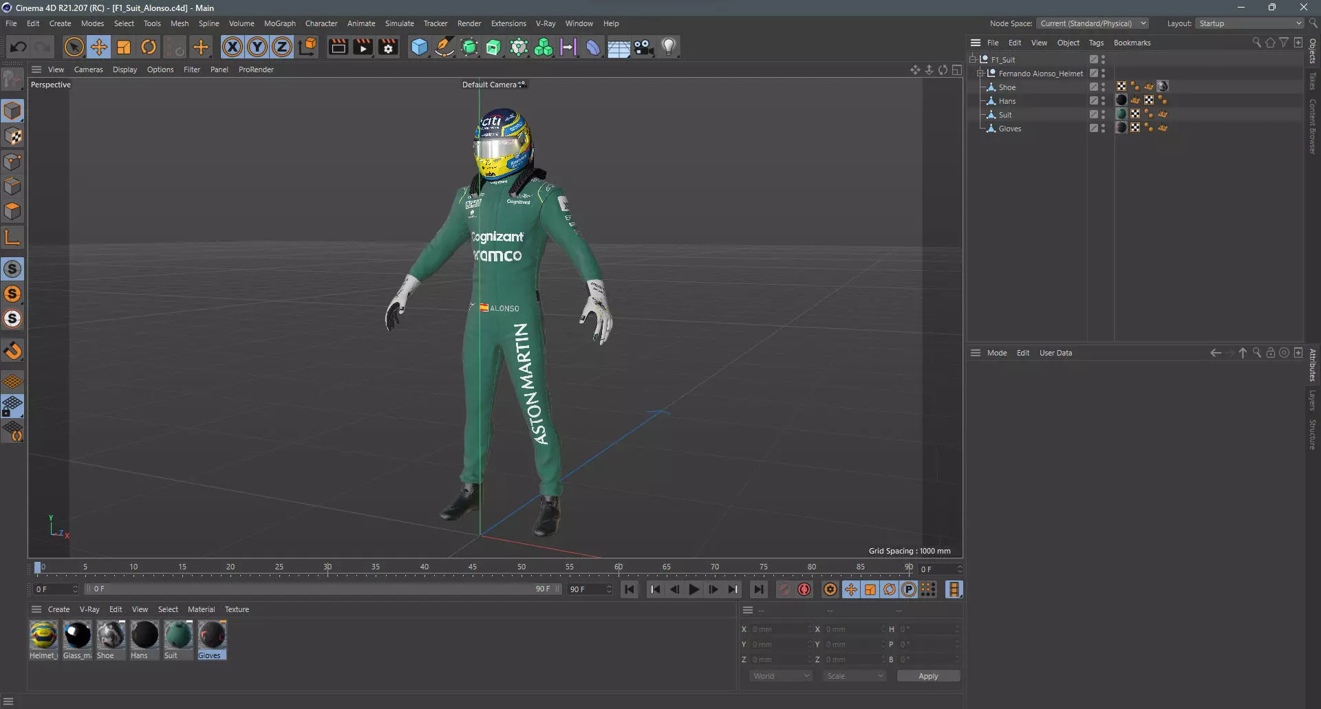 F1 Aston Martin Suit 2023 3D model_21