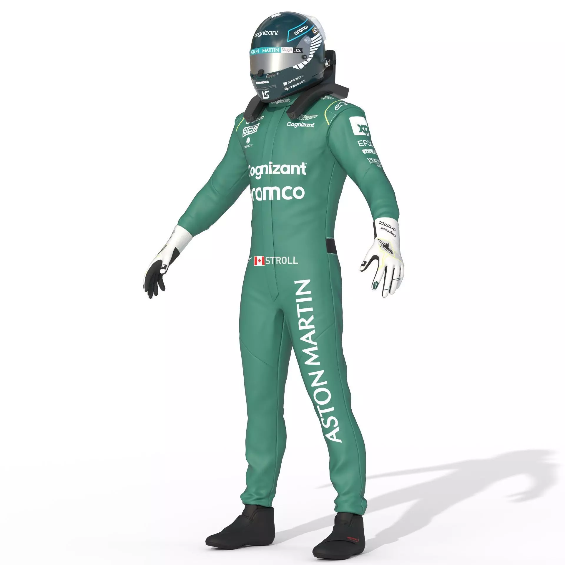 F1 Aston Martin Suit 2023 3D model_2