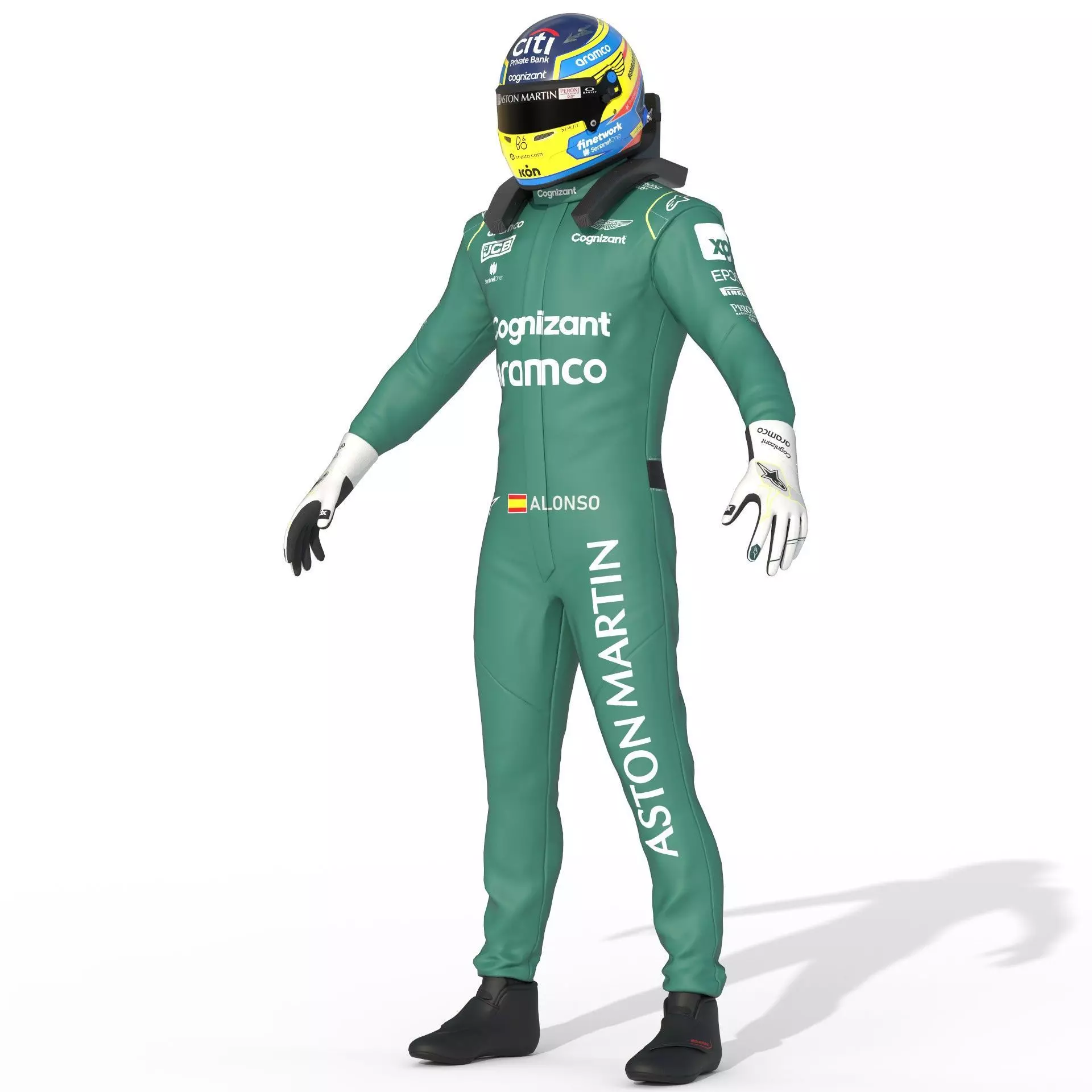 F1 Aston Martin Suit 2023 3D model_12