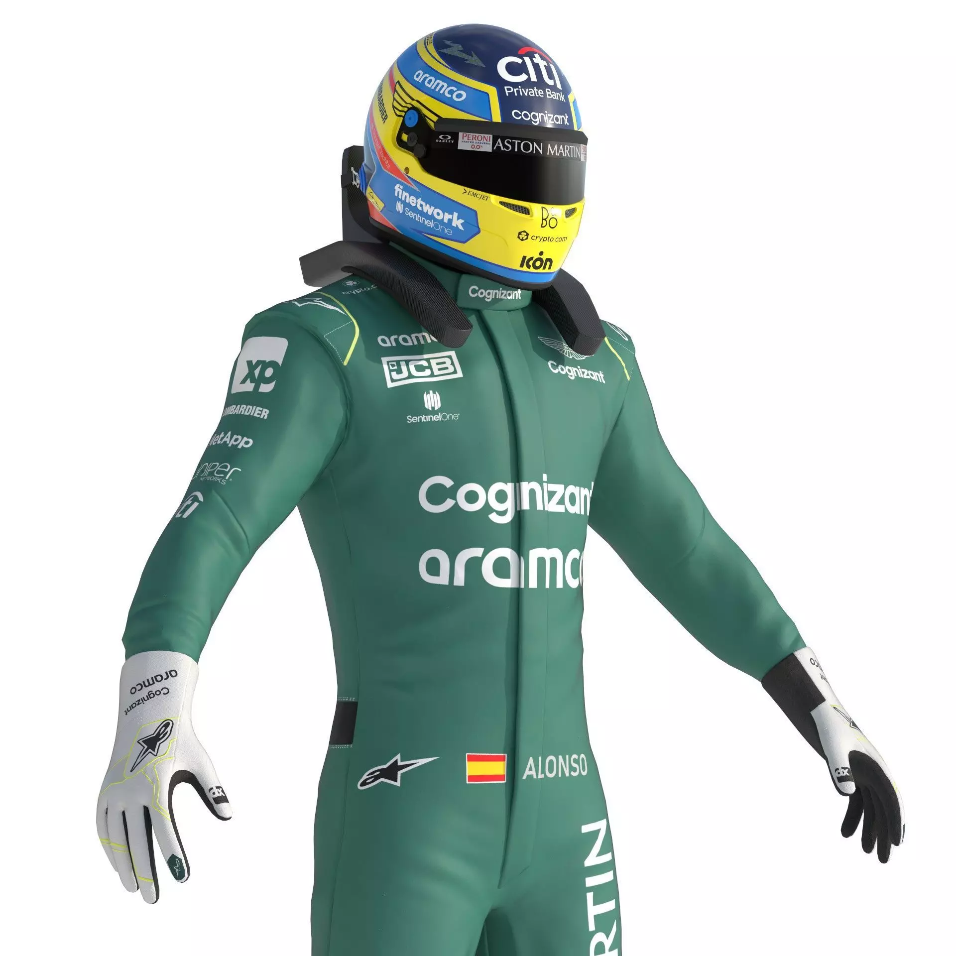 F1 Aston Martin Suit 2023 3D model_20