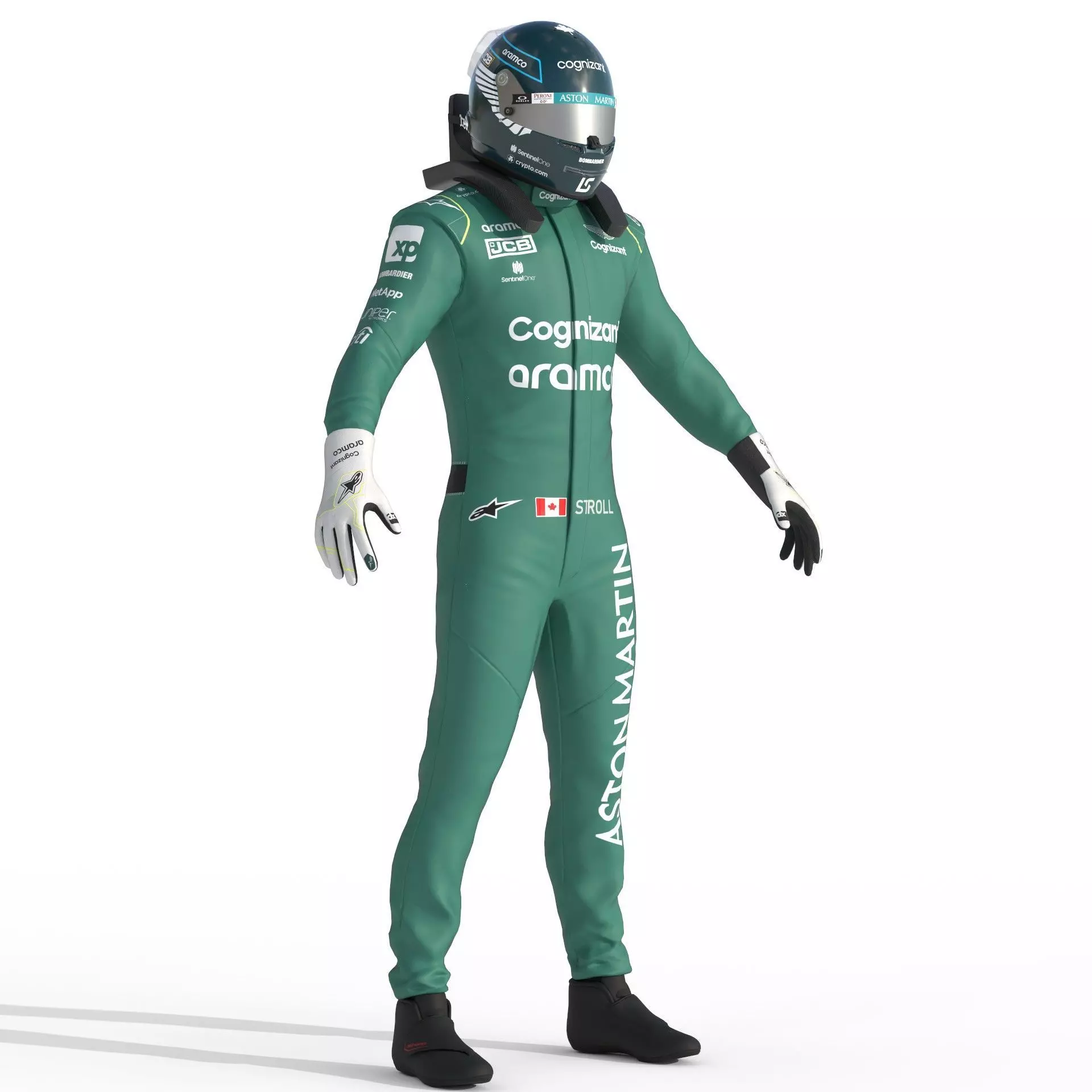 F1 Aston Martin Suit 2023 3D model_3