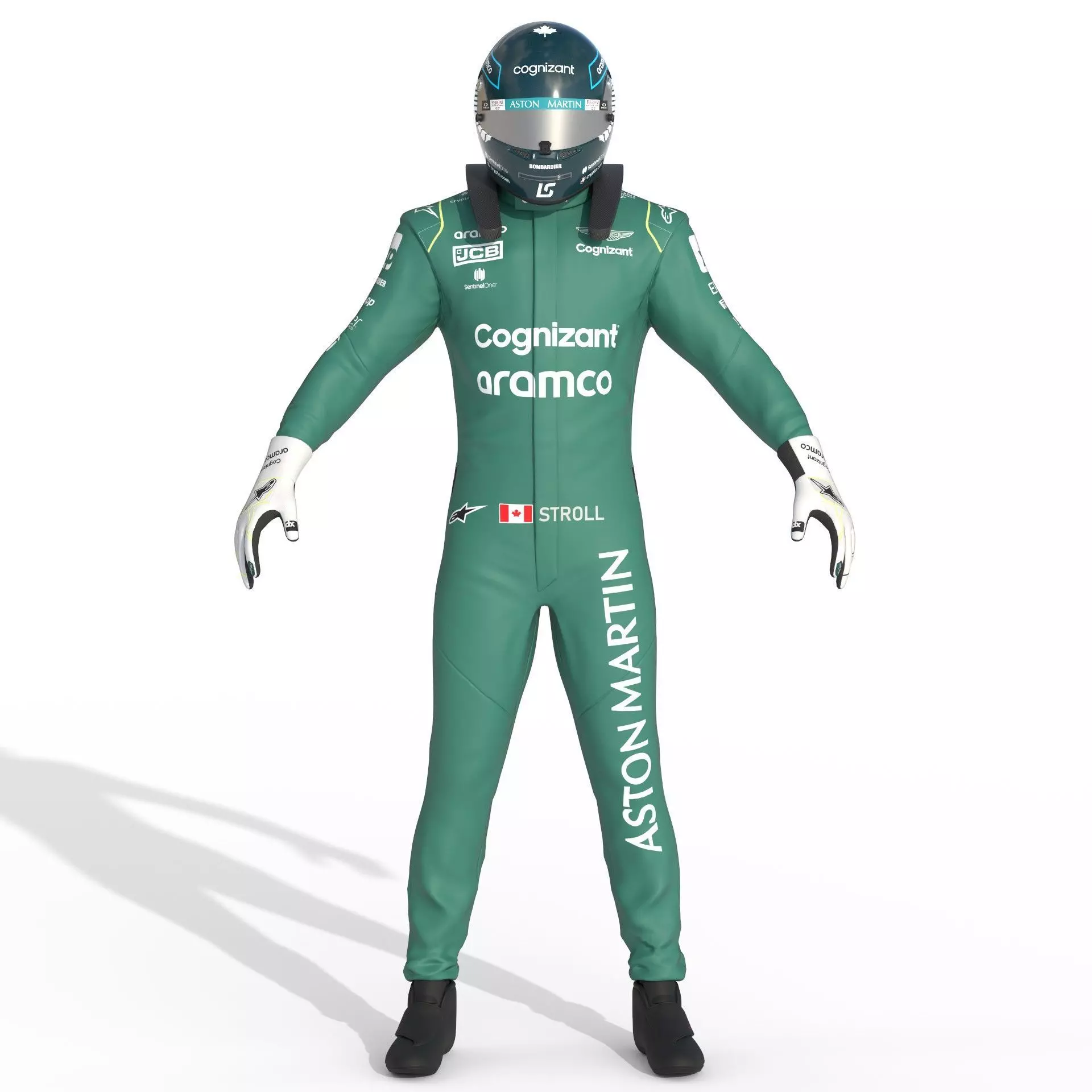 F1 Aston Martin Suit 2023 3D model_1