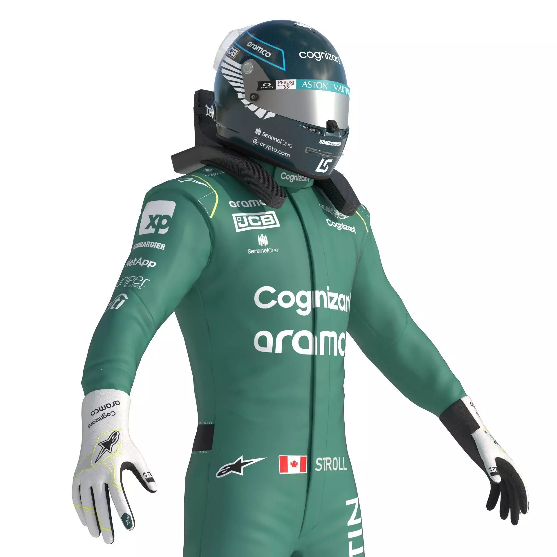 F1 Aston Martin Suit 2023 3D model_10