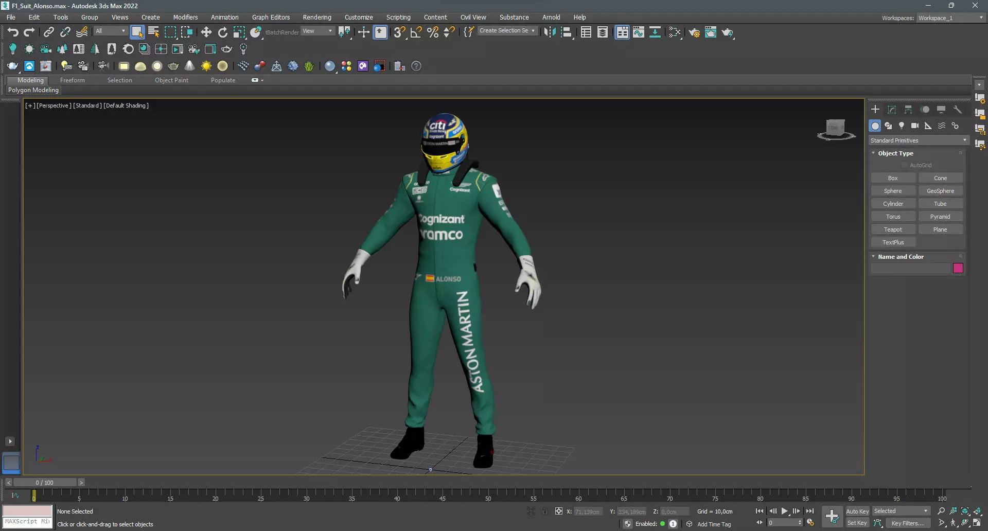 F1 Aston Martin Suit 2023 3D model_23
