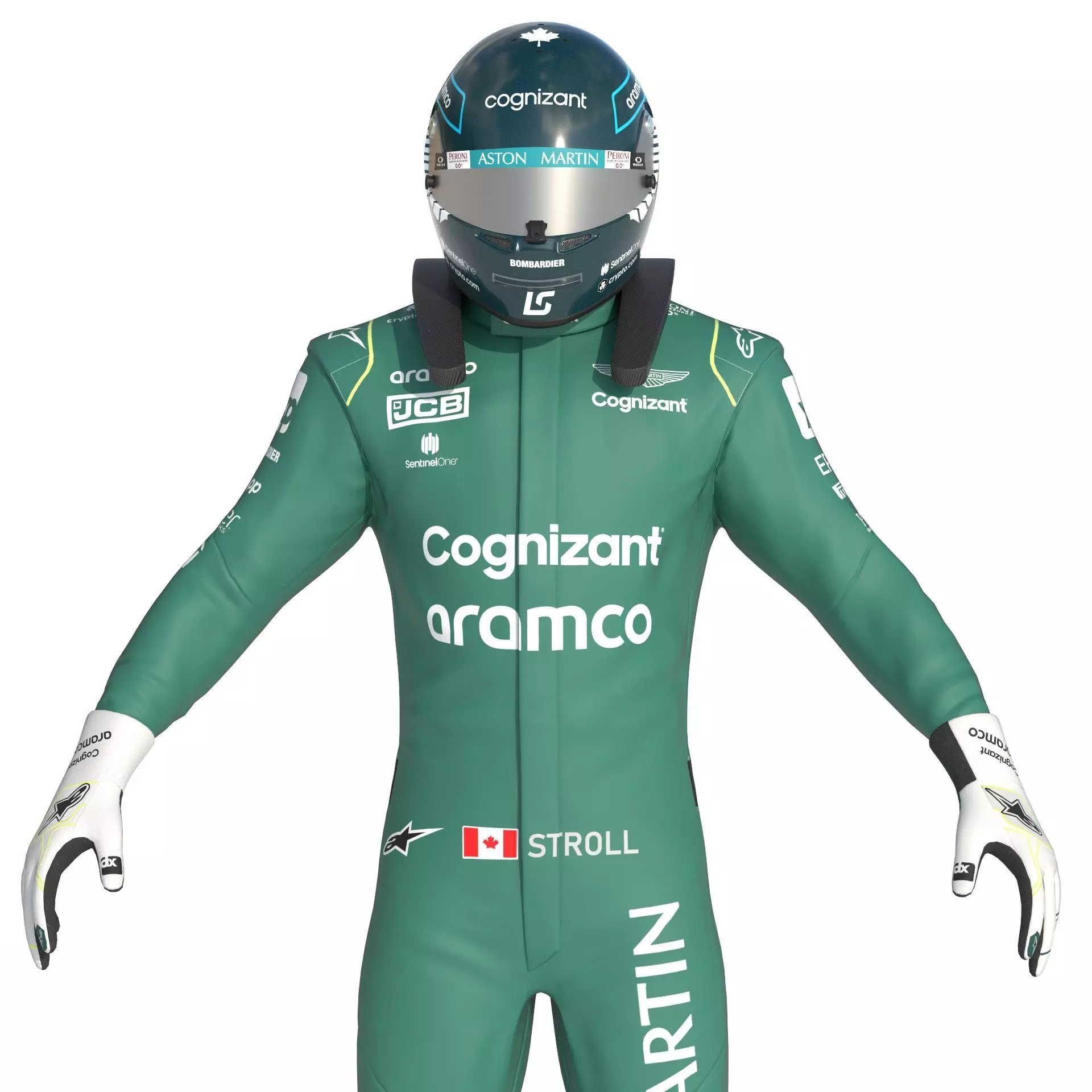 F1 Aston Martin Suit 2023 3D model_8