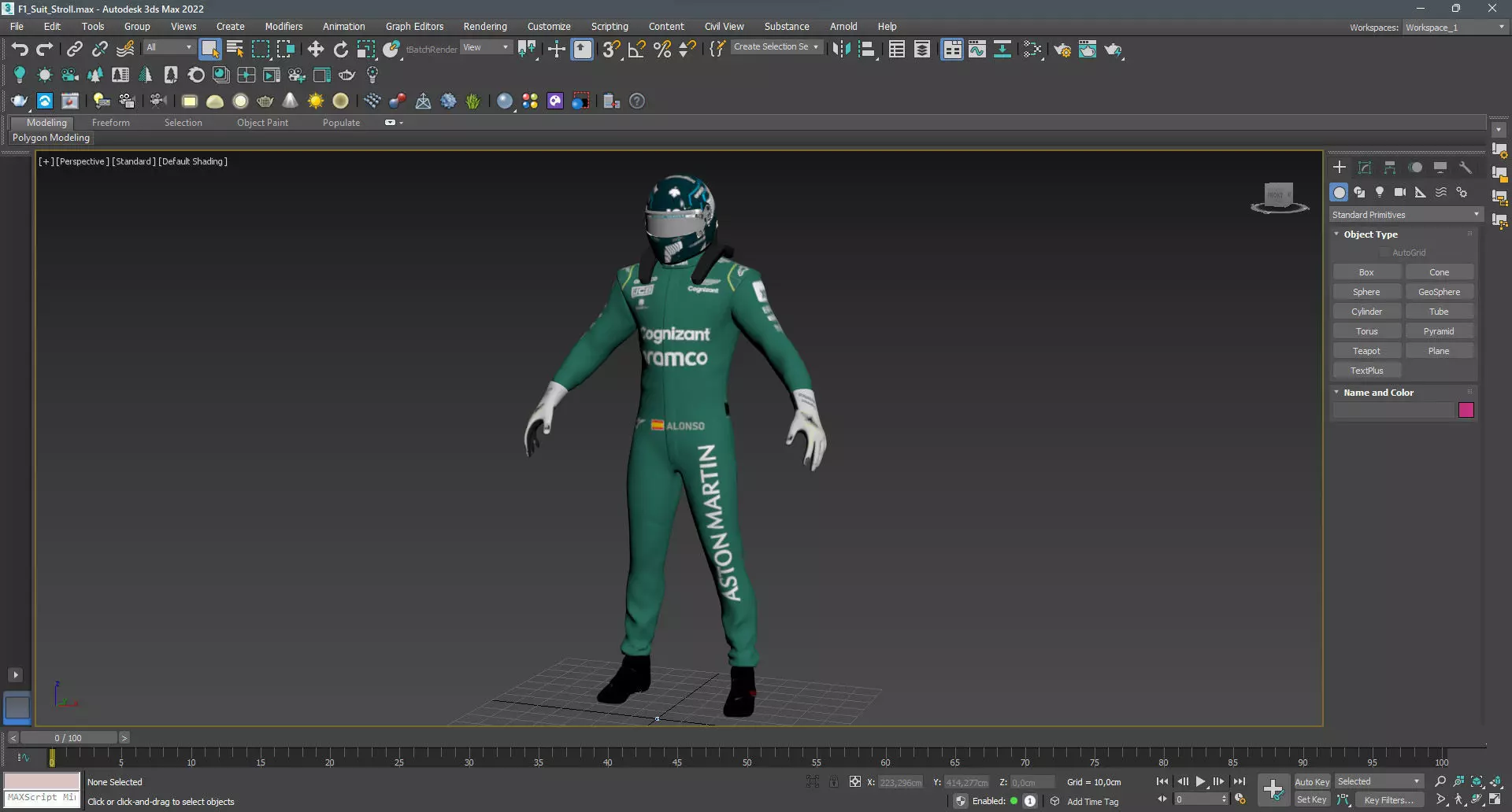 F1 Aston Martin Suit 2023 3D model_24