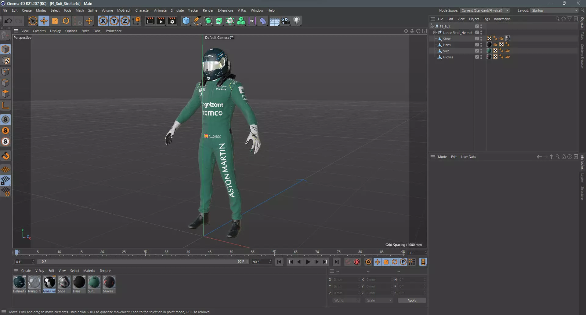 F1 Aston Martin Suit 2023 3D model_22