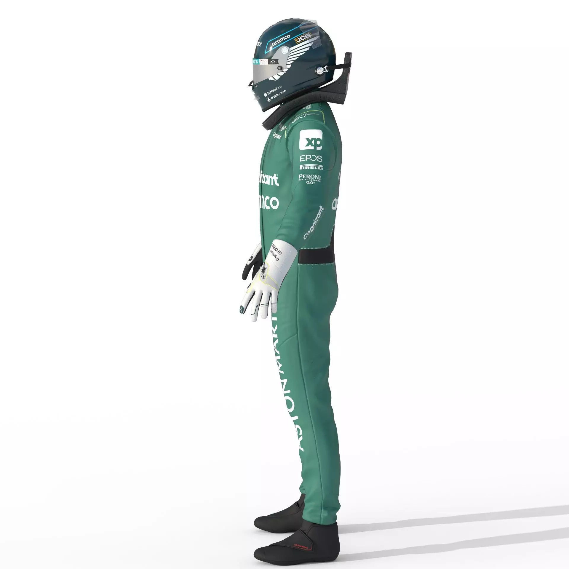 F1 Aston Martin Suit 2023 3D model_4