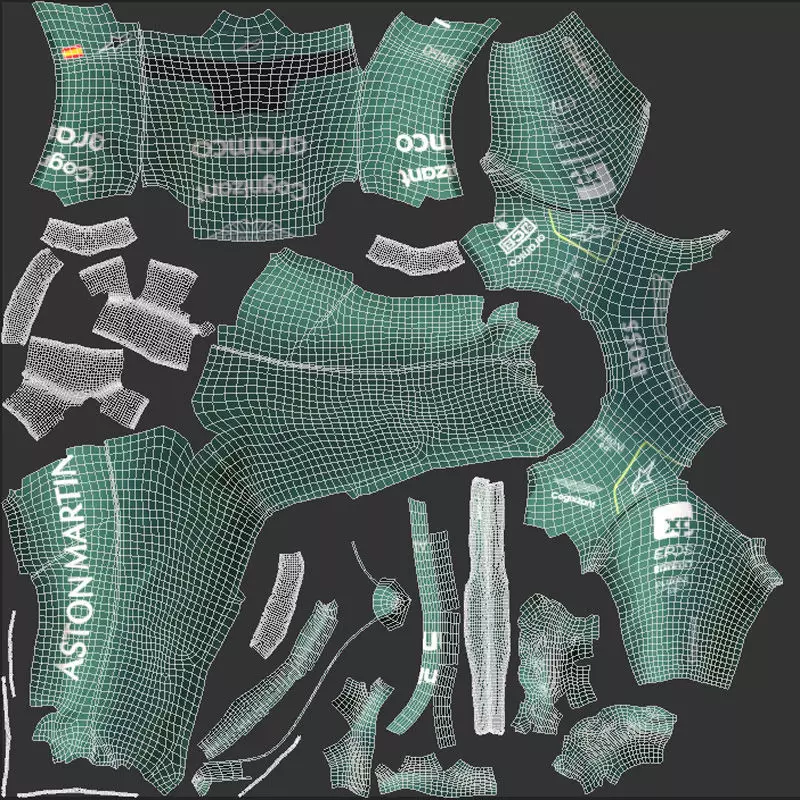 F1 Aston Martin Suit 2023 3D model_27