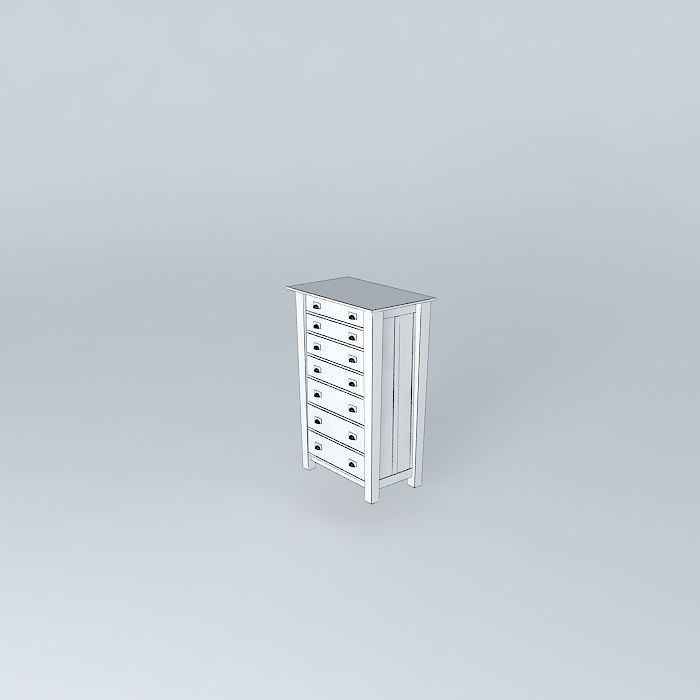Chest of Drawers Free 3D model_4