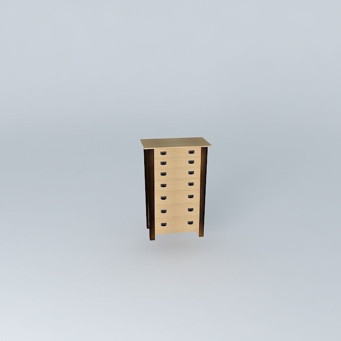 Chest of Drawers Free 3D model_2
