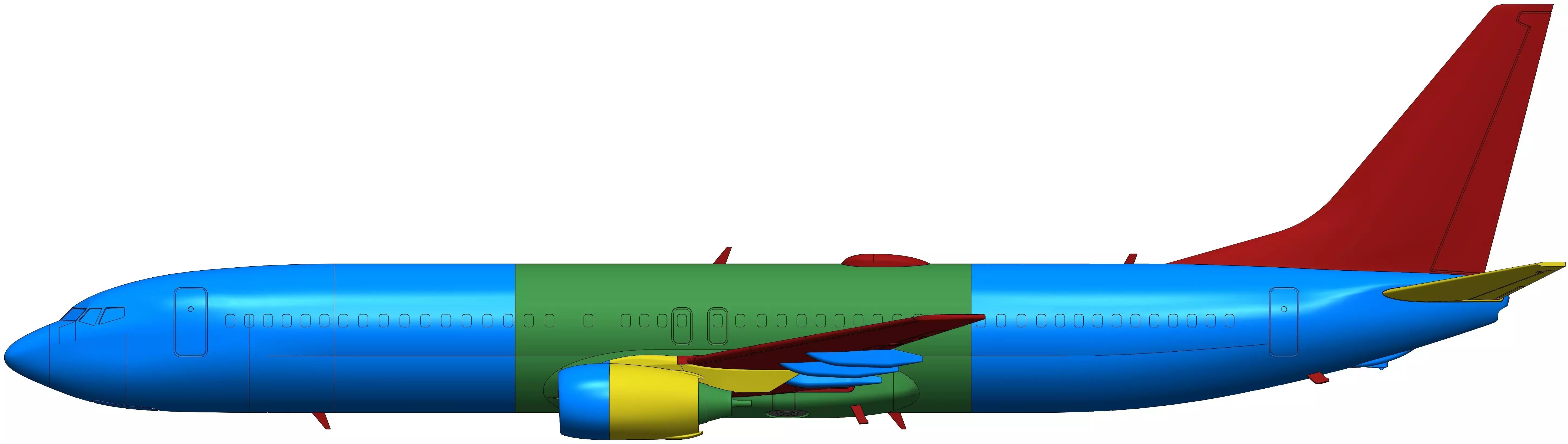 171111 Model kit Boeing 737-900 no Winglet Up 3D print model_10
