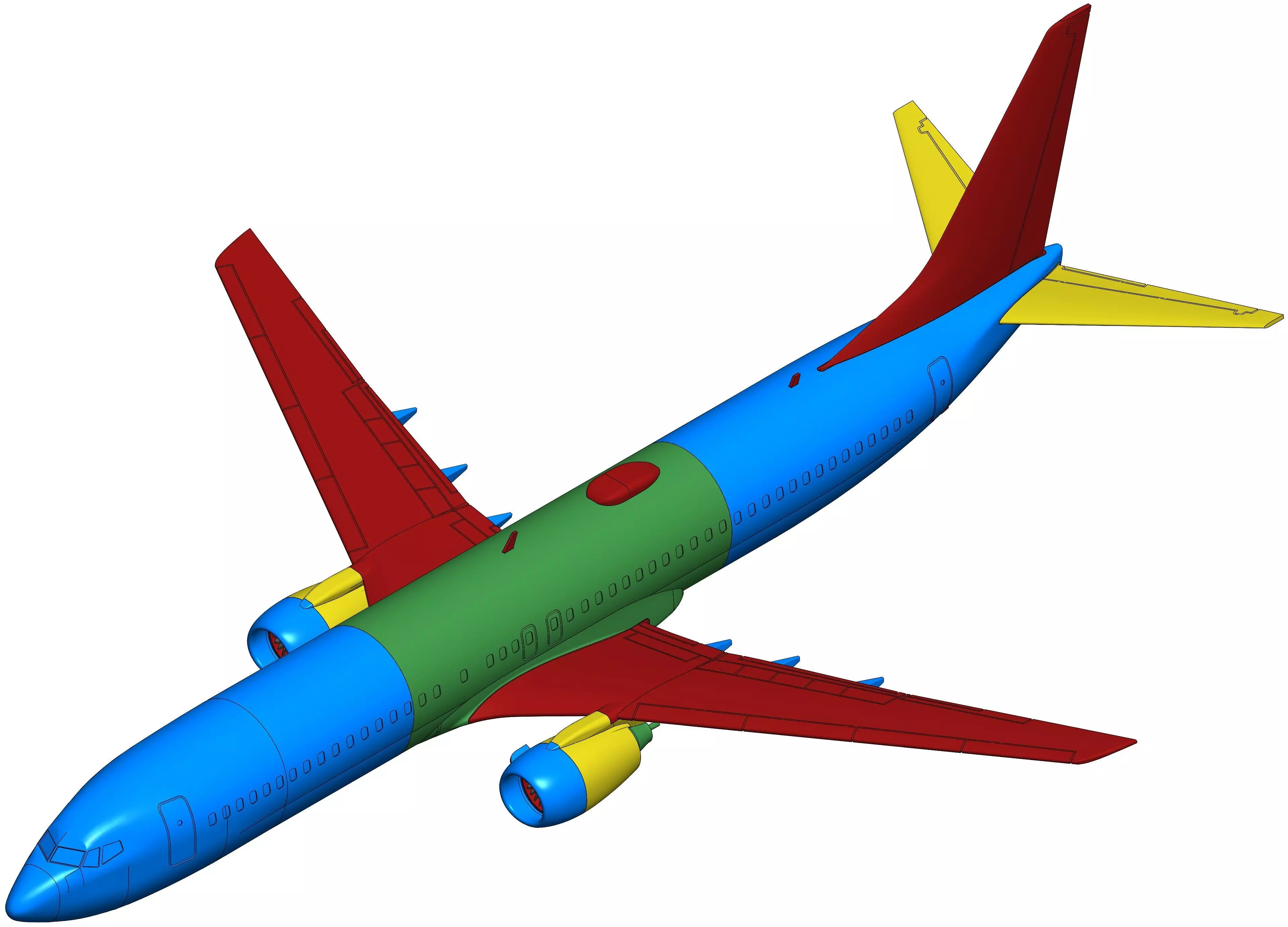 171111 Model kit Boeing 737-900 no Winglet Up 3D print model_15
