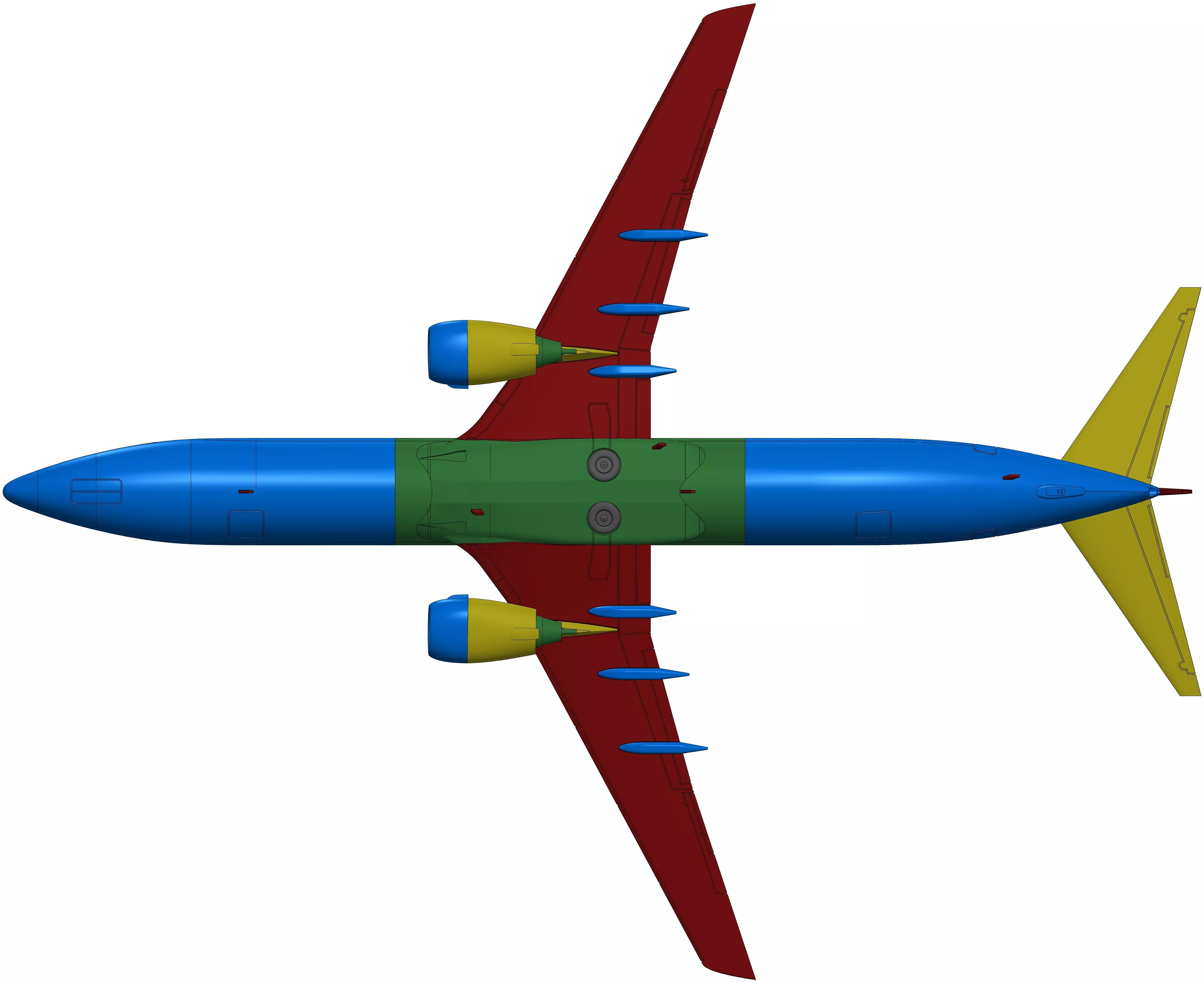 171111 Model kit Boeing 737-900 no Winglet Up 3D print model_14