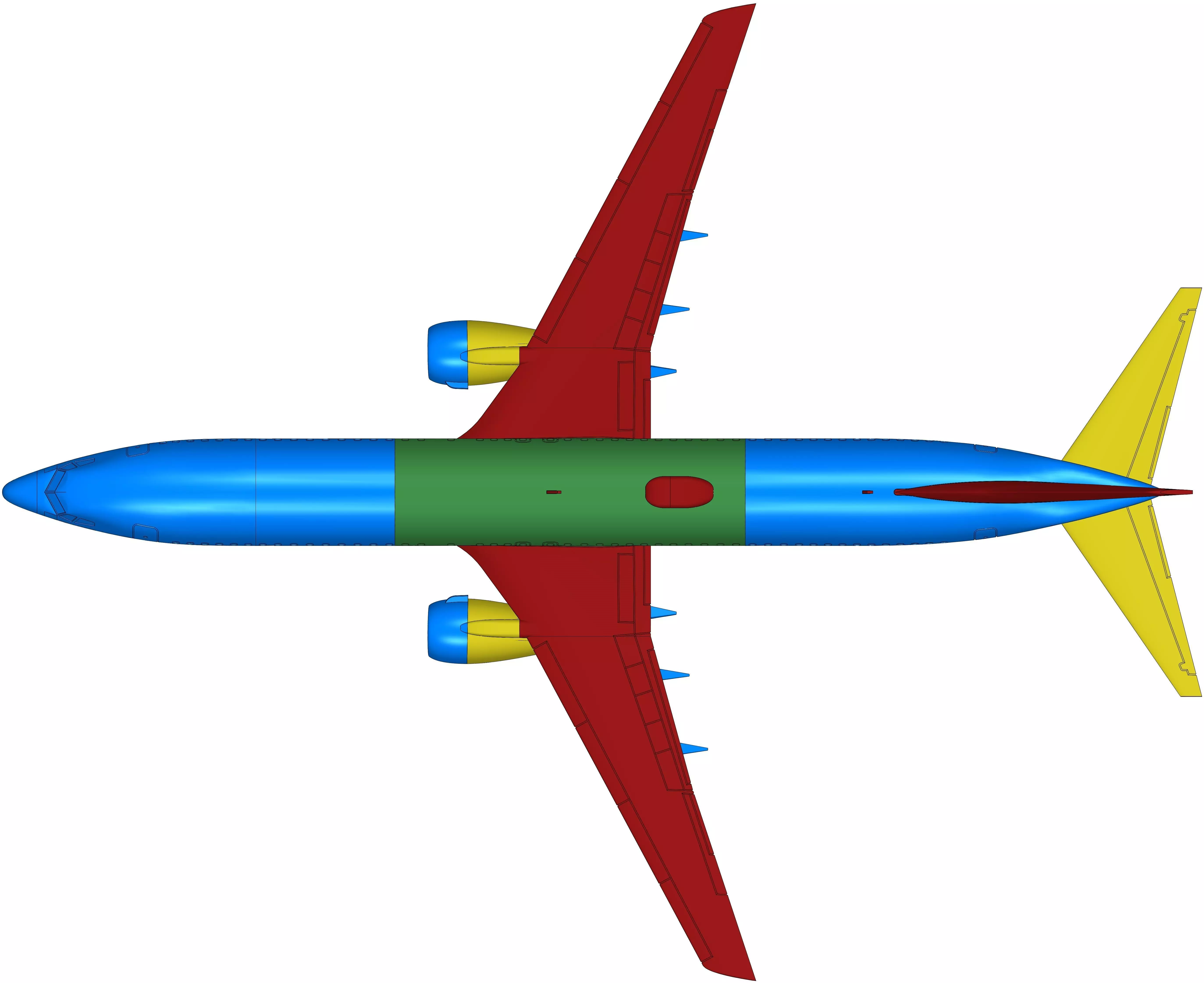 171111 Model kit Boeing 737-900 no Winglet Up 3D print model_13