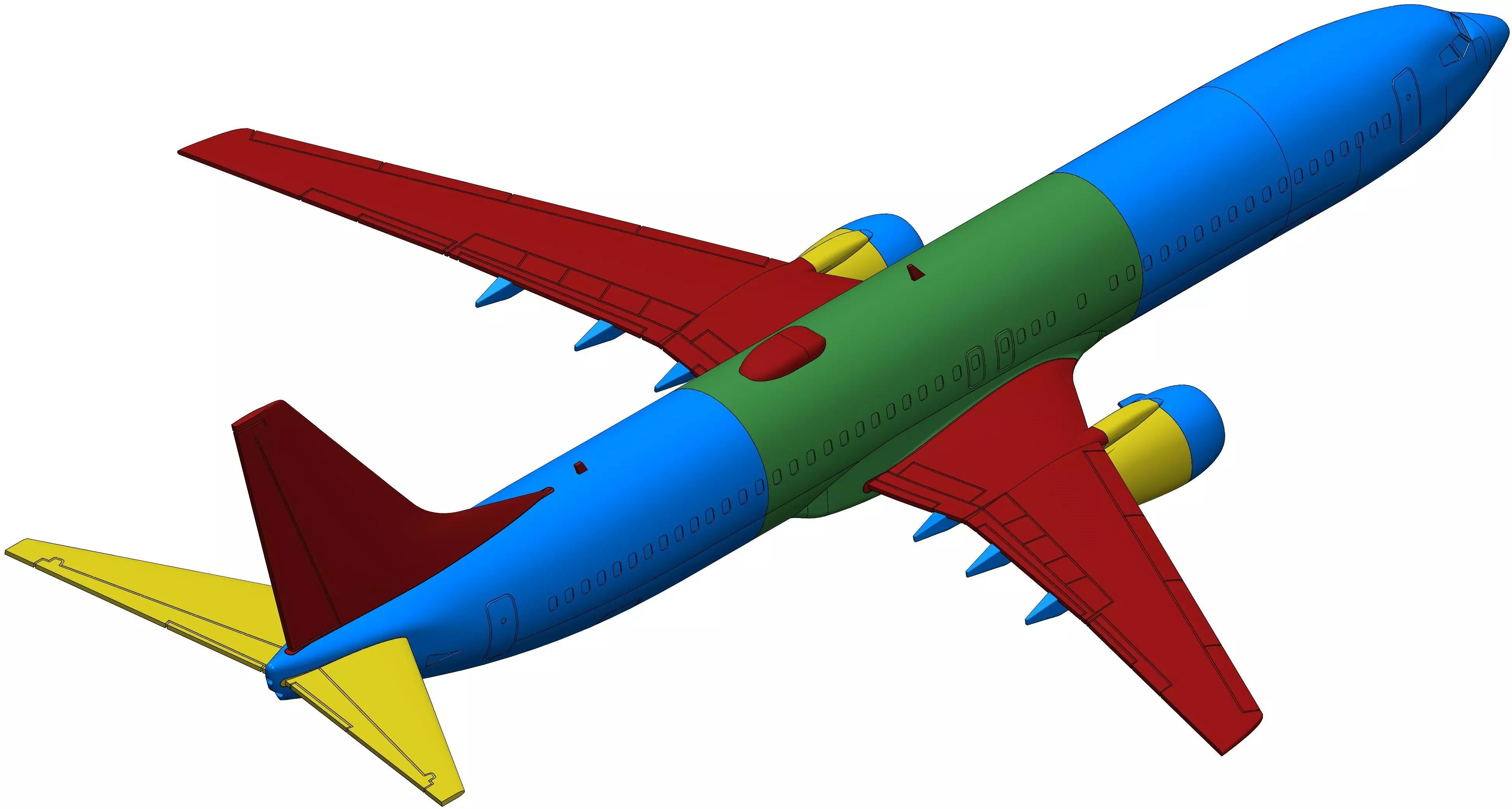 171111 Model kit Boeing 737-900 no Winglet Up 3D print model_17