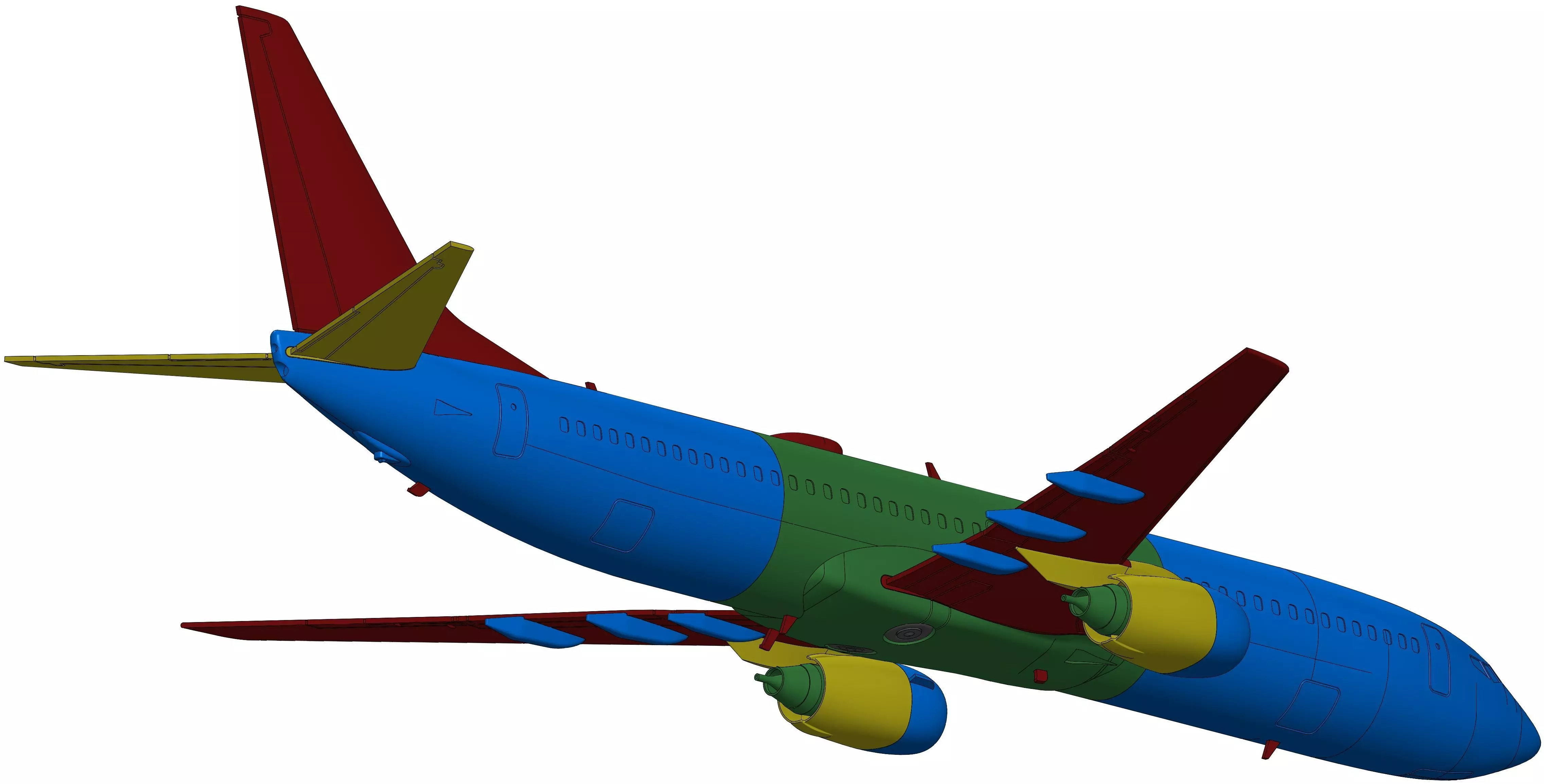 171111 Model kit Boeing 737-900 no Winglet Up 3D print model_18