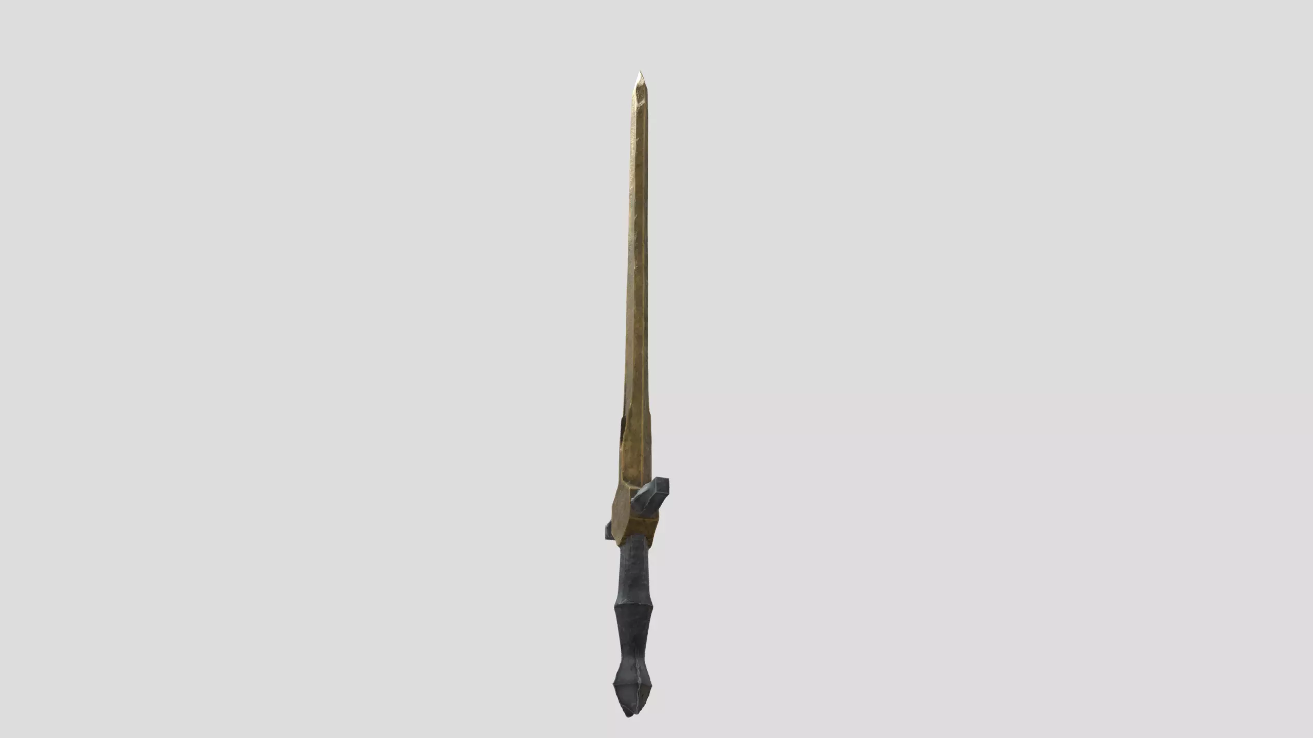 Double-Edged Short Sword Low-poly 3D model_1