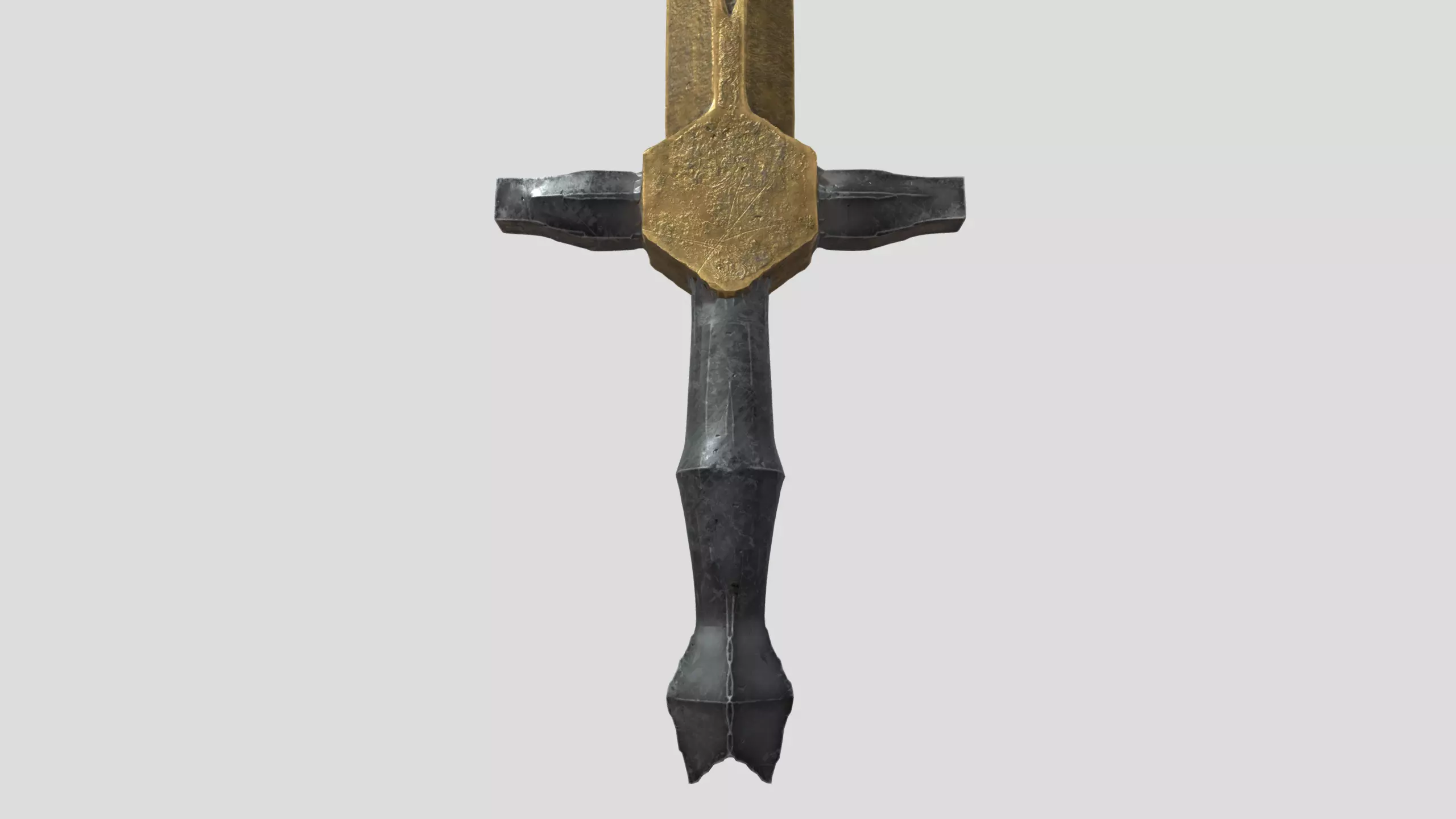 Double-Edged Short Sword Low-poly 3D model_3