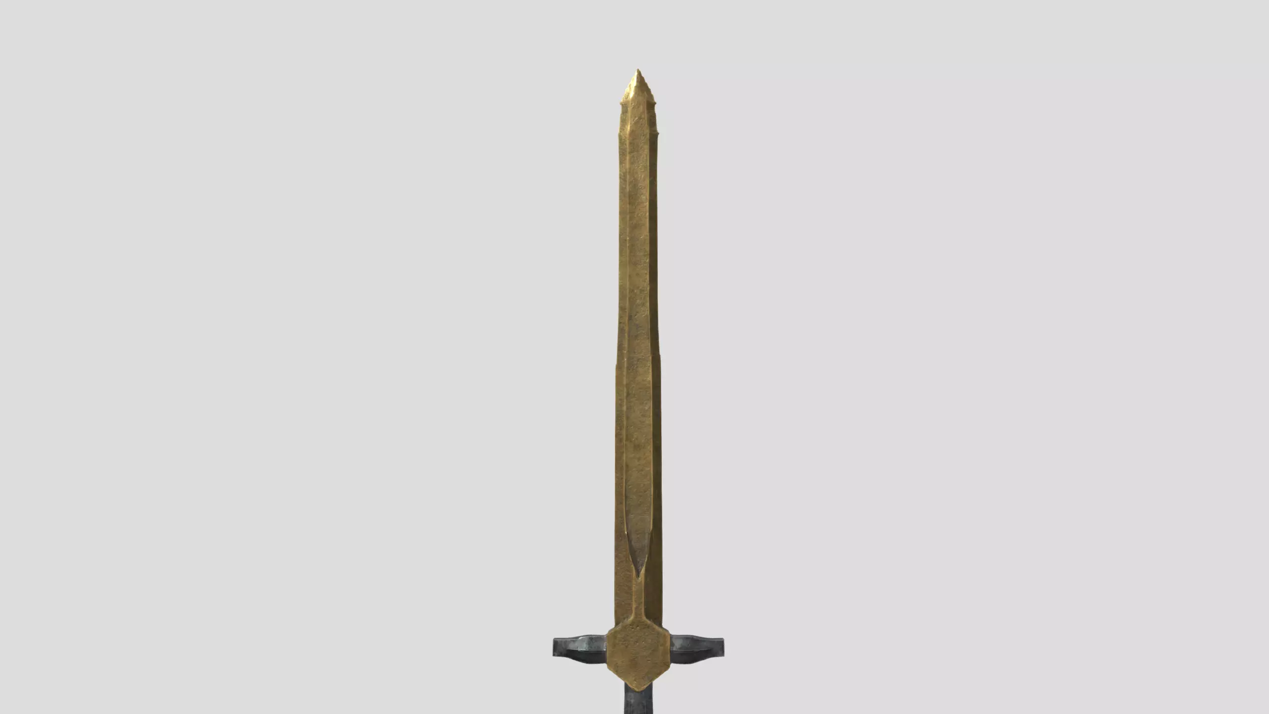 Double-Edged Short Sword Low-poly 3D model_5