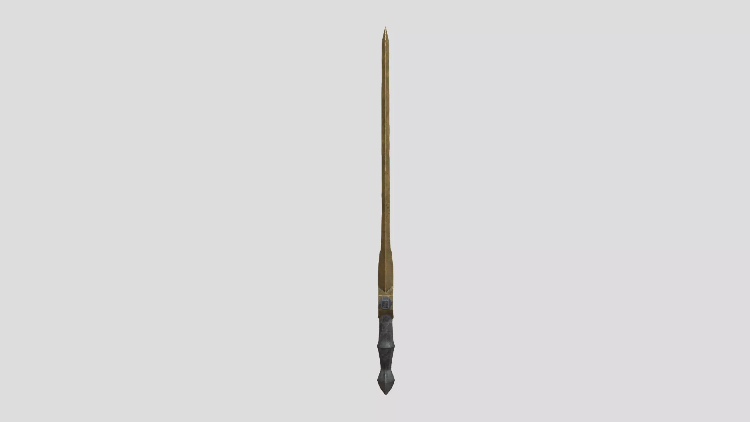Double-Edged Short Sword Low-poly 3D model_2