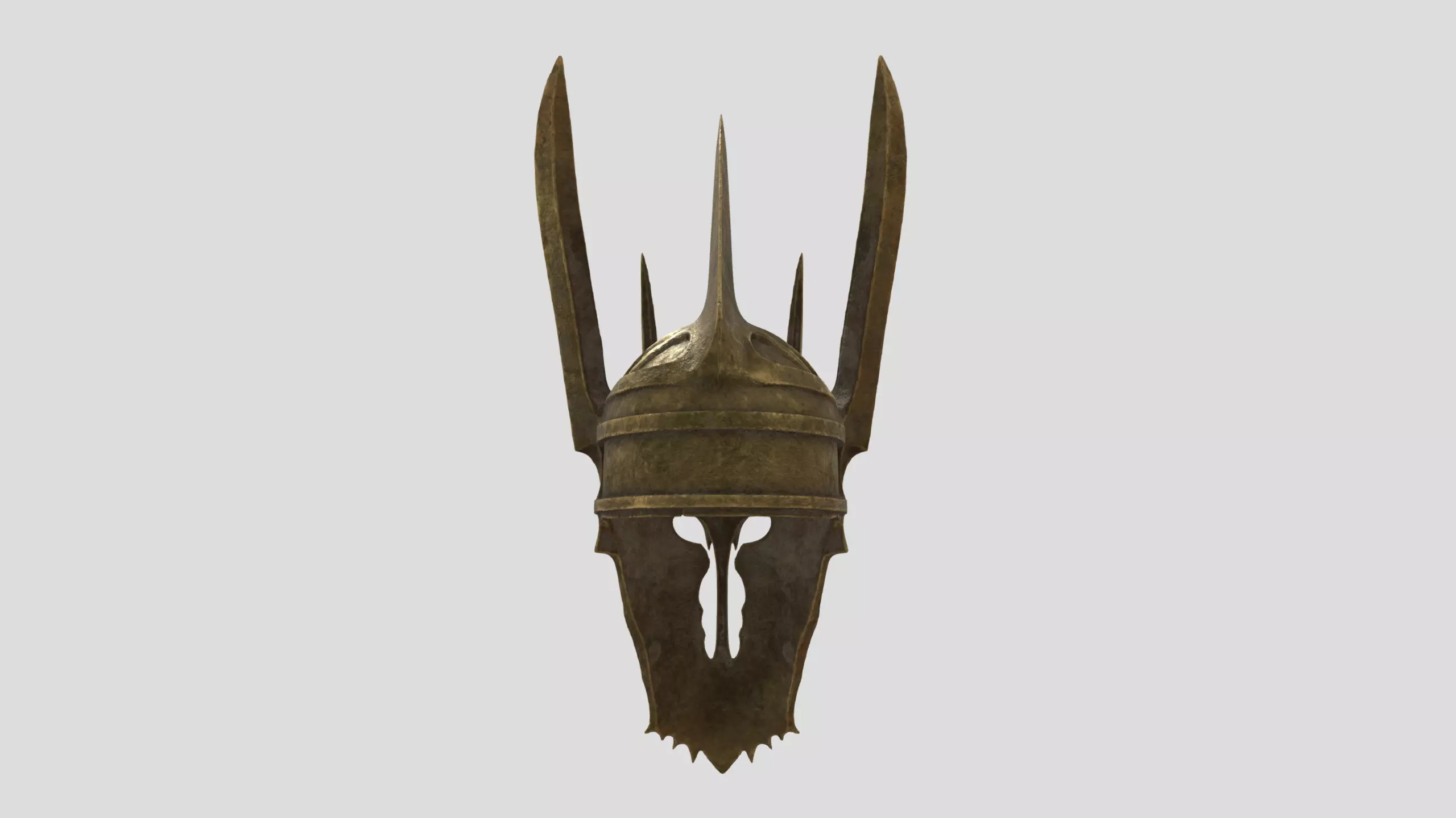 Golden Winged Helmet Low-poly 3D model_2