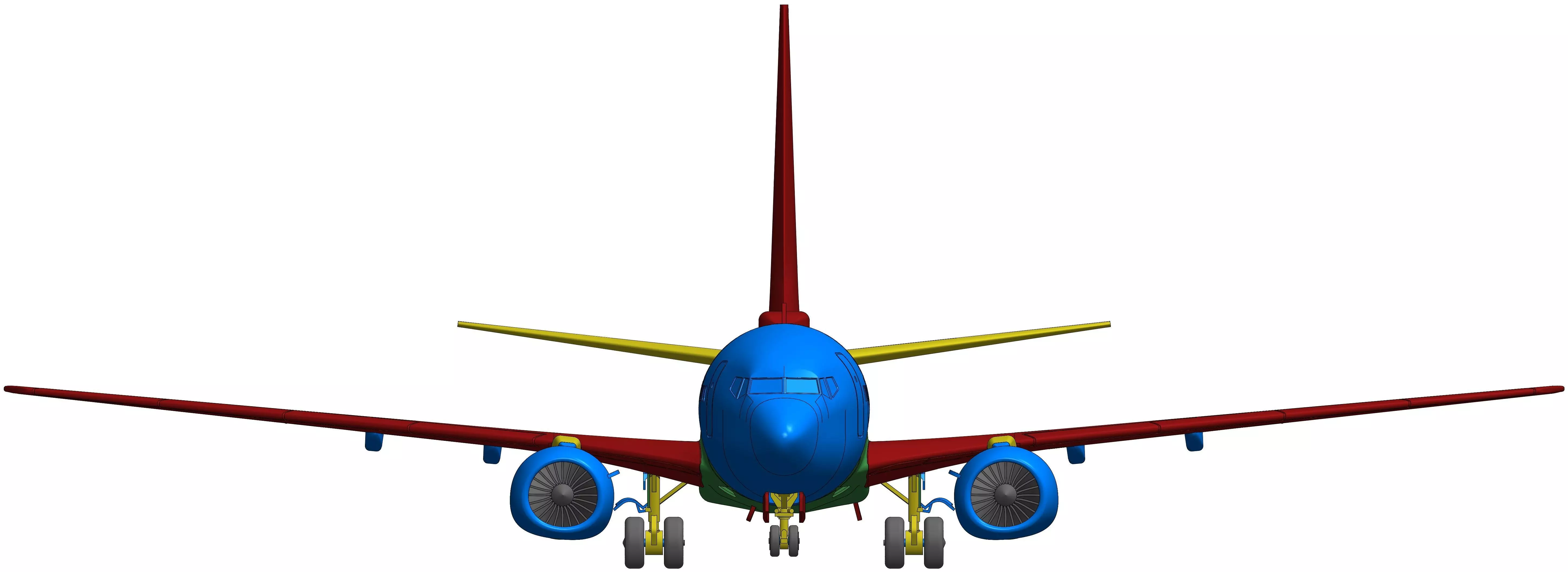 171211 Model kit Boeing 737-900 no Winglet Down 3D print model_15