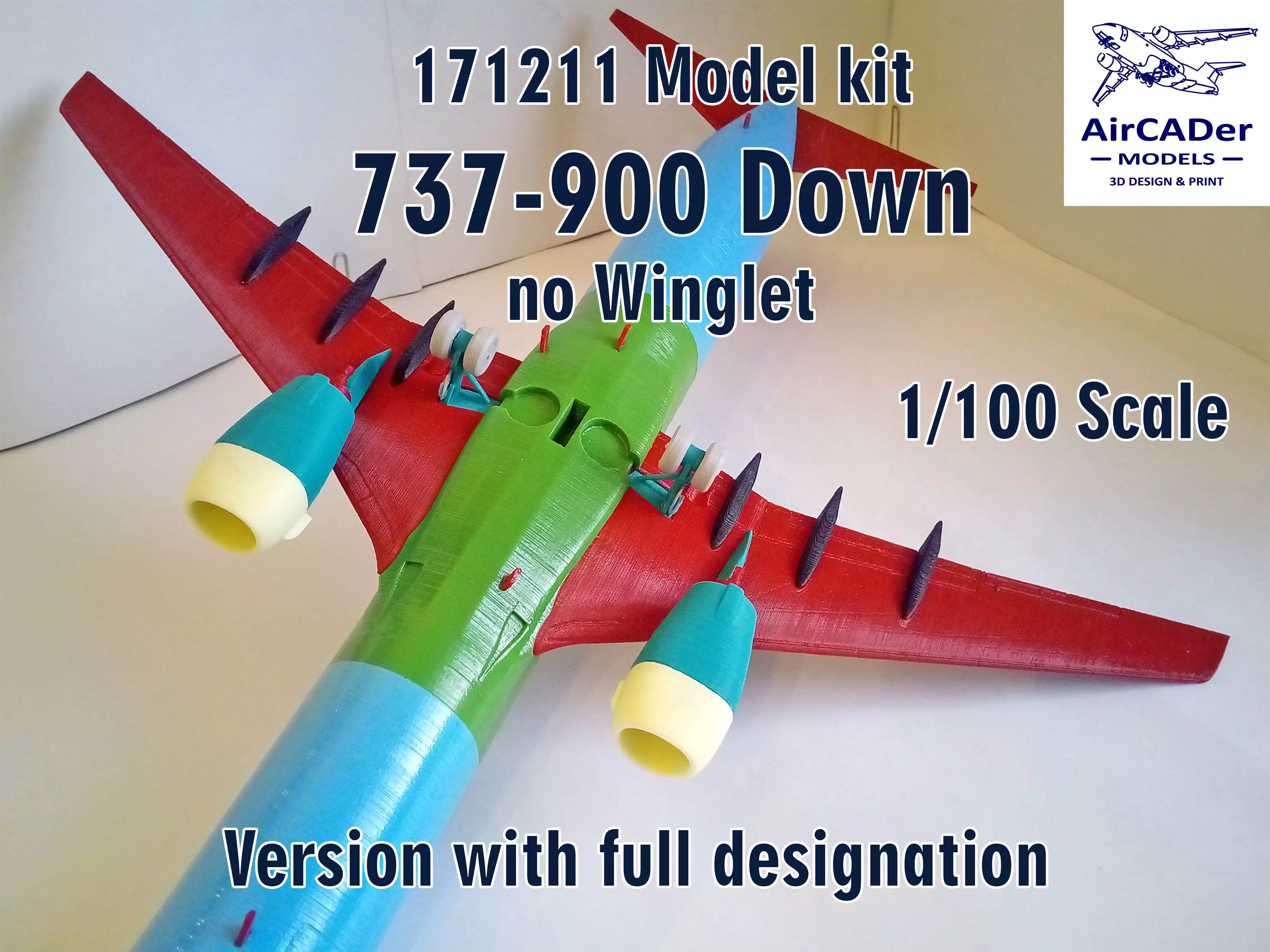 171211 Model kit Boeing 737-900 no Winglet Down 3D print model_0