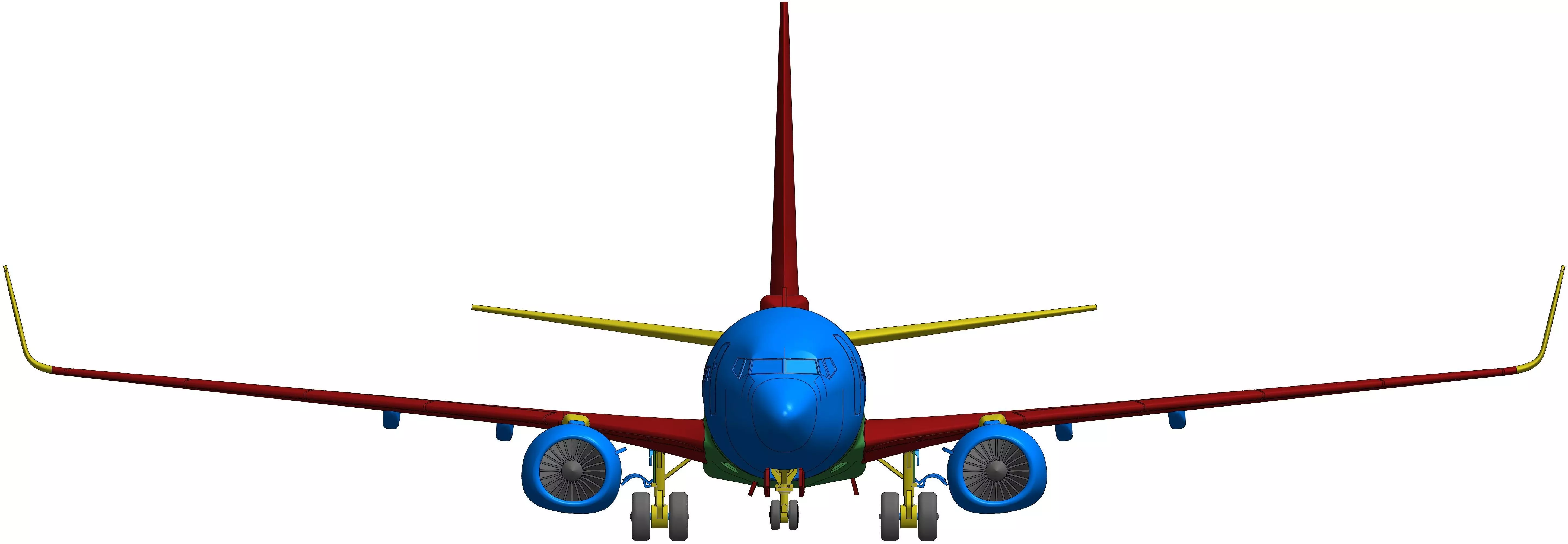 171213 Model kit Boeing 737-900 Sharklet Down 3D print model_18