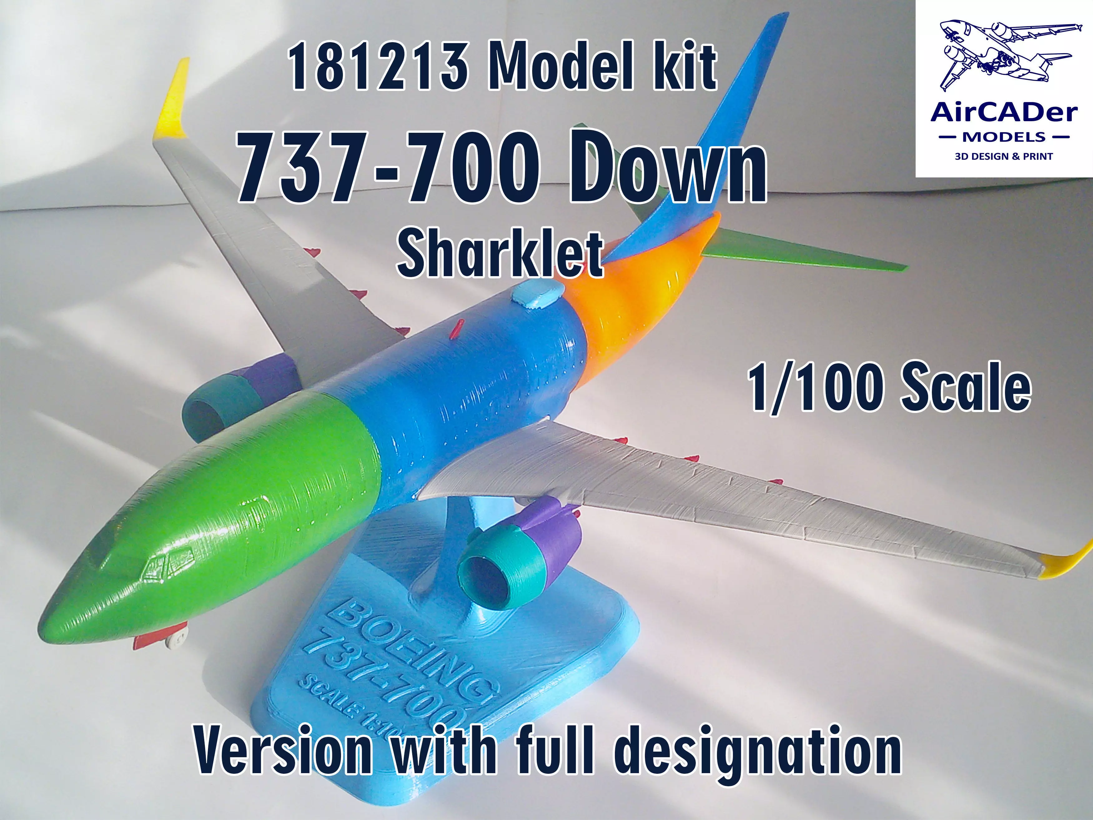171213 Model kit Boeing 737-900 Sharklet Down 3D print model_0