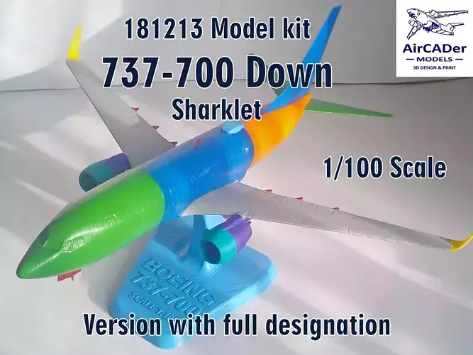 171213 Model kit Boeing 737-900 Sharklet Down 3D print model