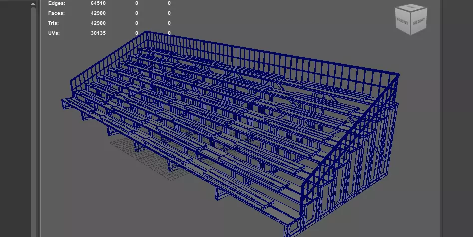 Grandstand chair  3D model_21