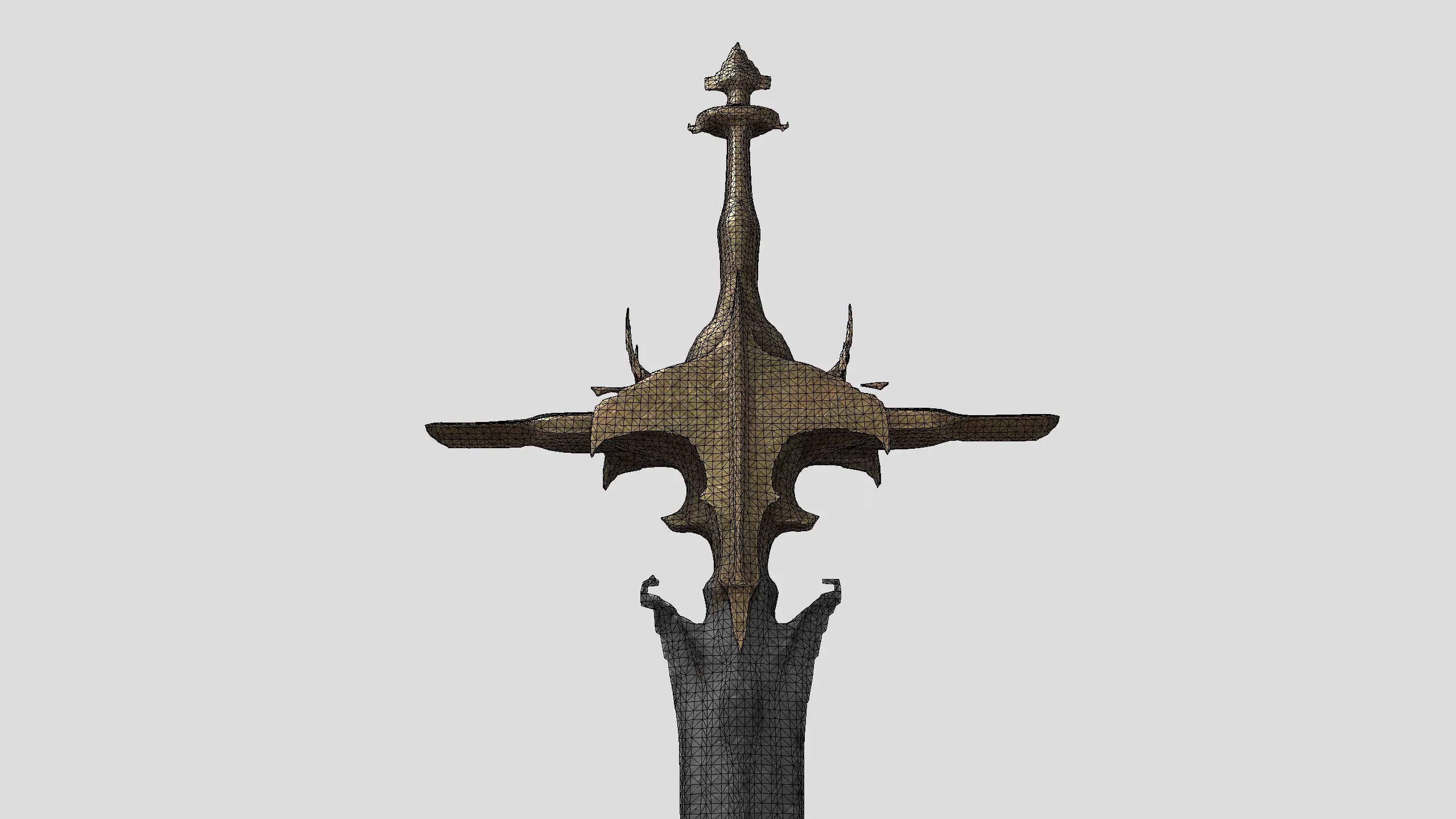 Bronze Cross Relic Low-poly 3D model_6